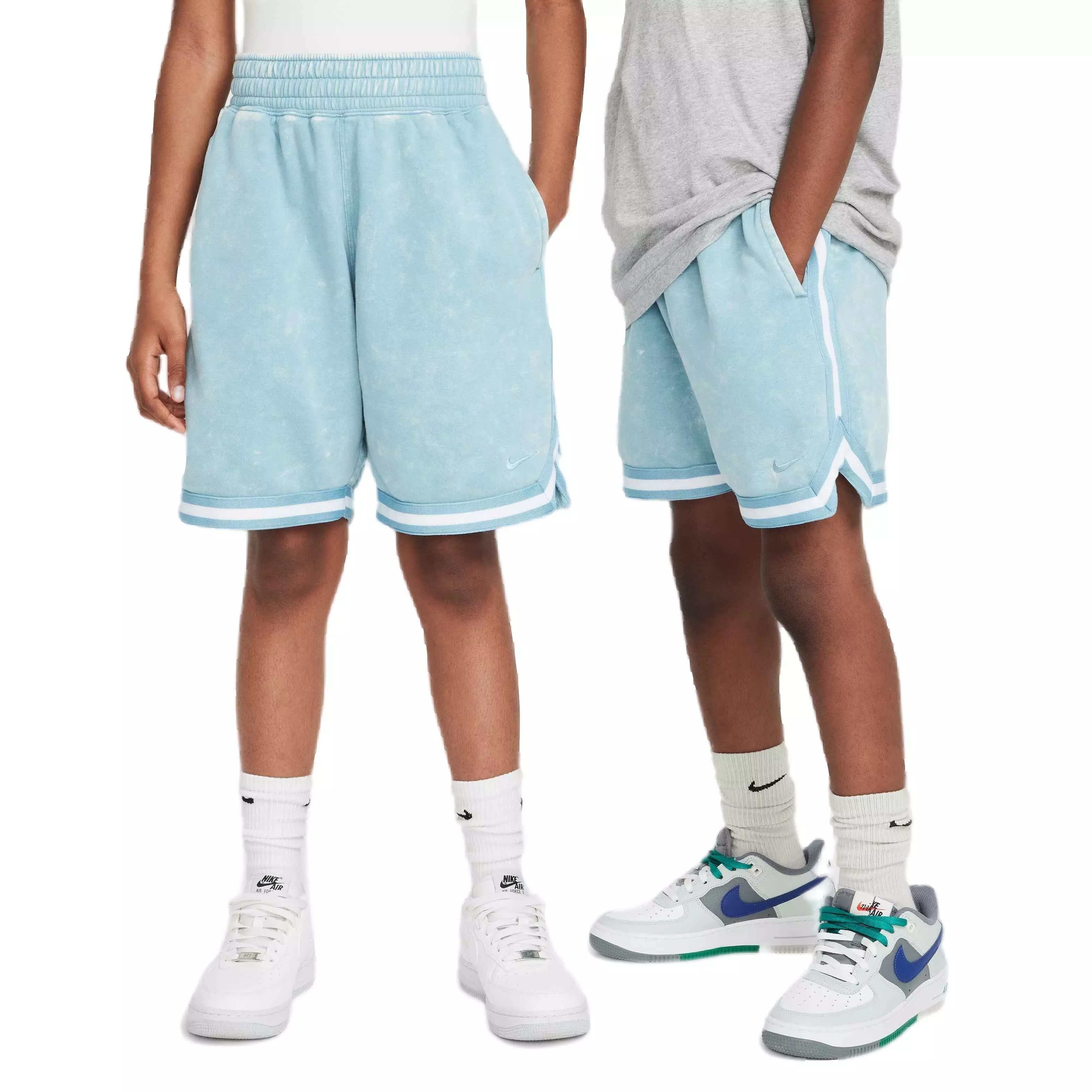 Nike Big Kids' COB DNA Fleece Short Wash Basketball Shorts - TURQUOISE 