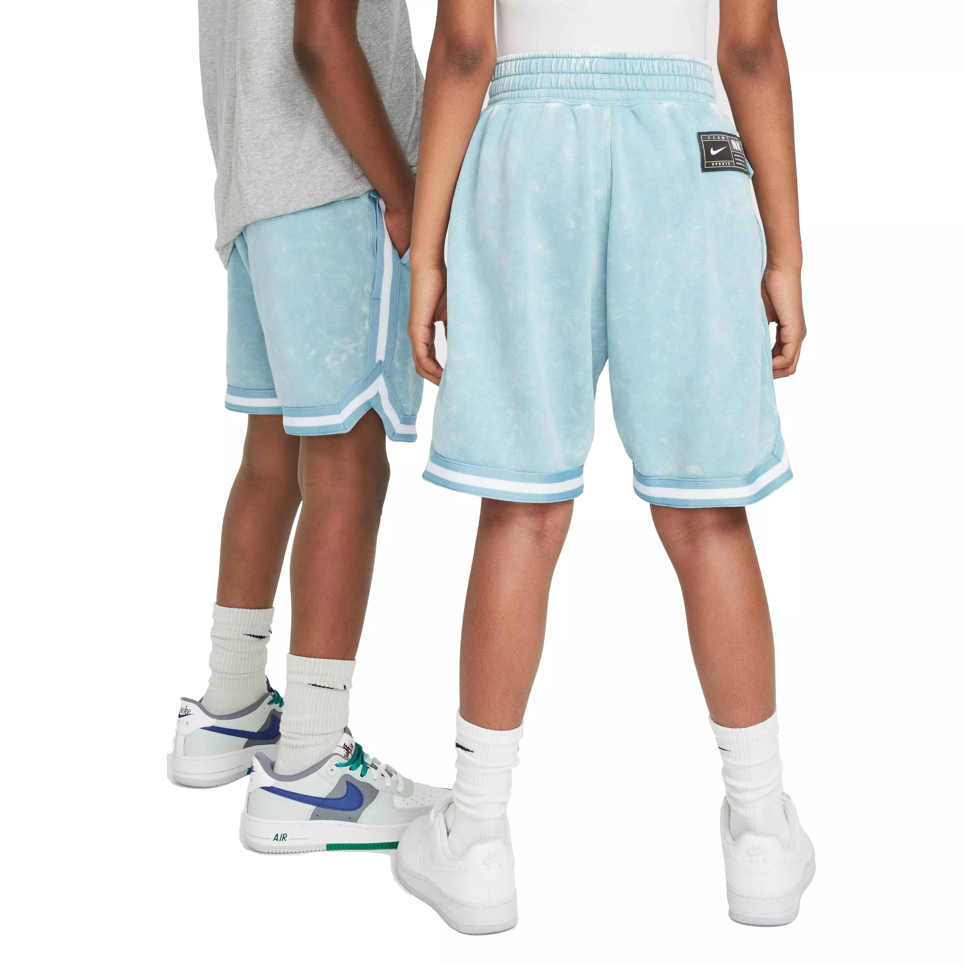 Nike Big Kids' COB DNA Fleece Short Wash Basketball Shorts - TURQUOISE 