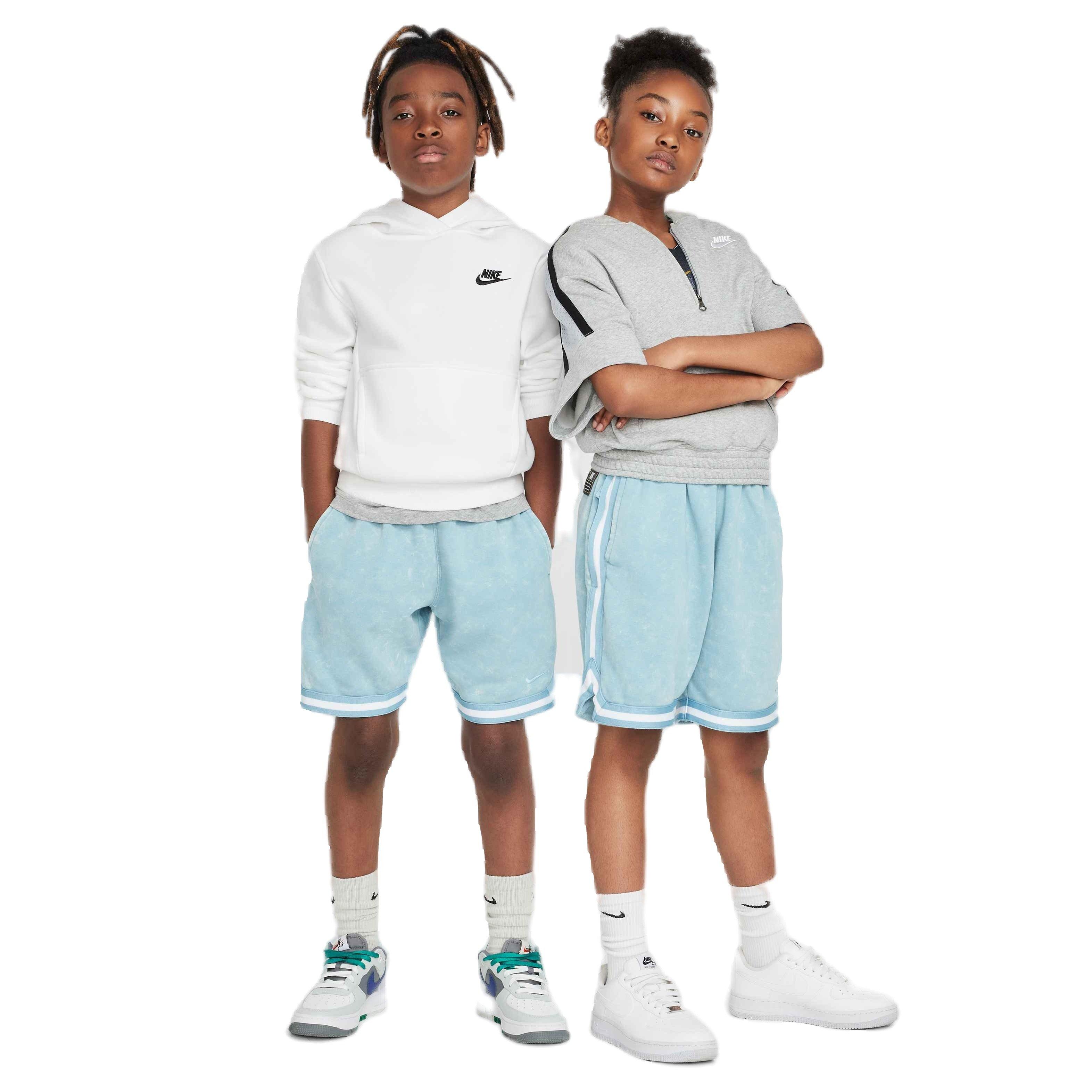 Nike Big Kids' COB DNA Fleece Short Wash Basketball Shorts - TURQUOISE  Thumbnail View 10