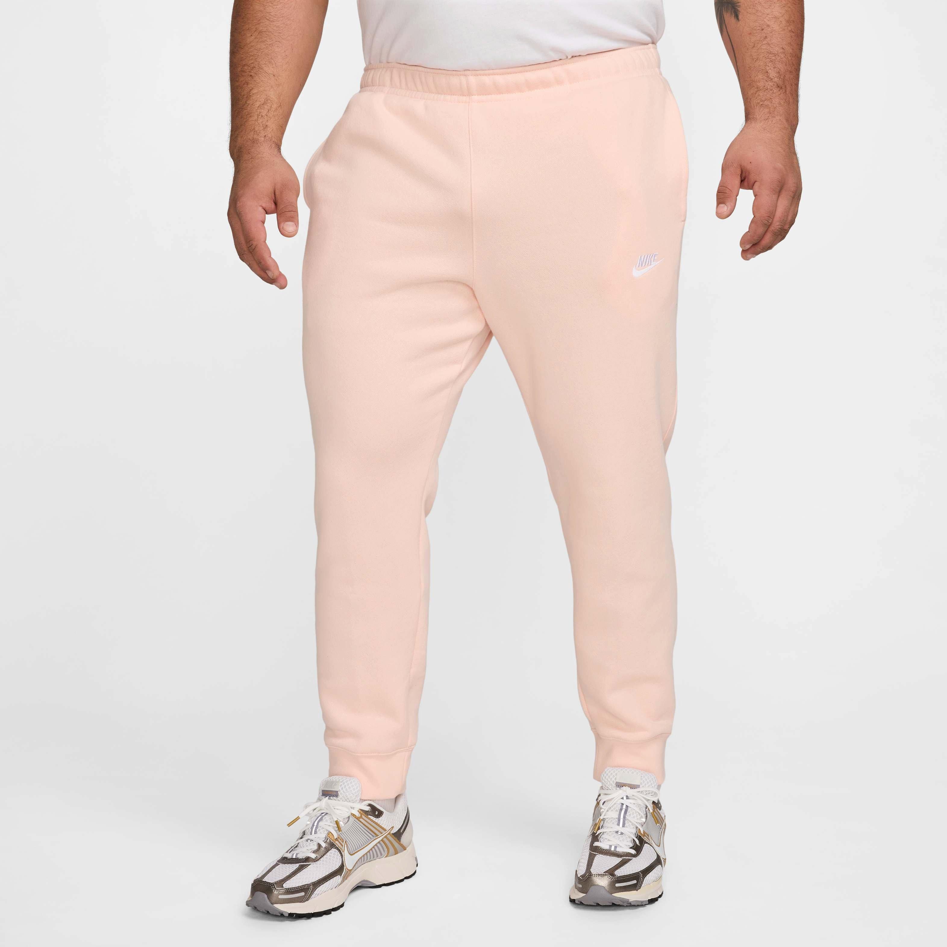 Nike Men's Sportswear Fleece Club Joggers - CORAL Thumbnail View 8