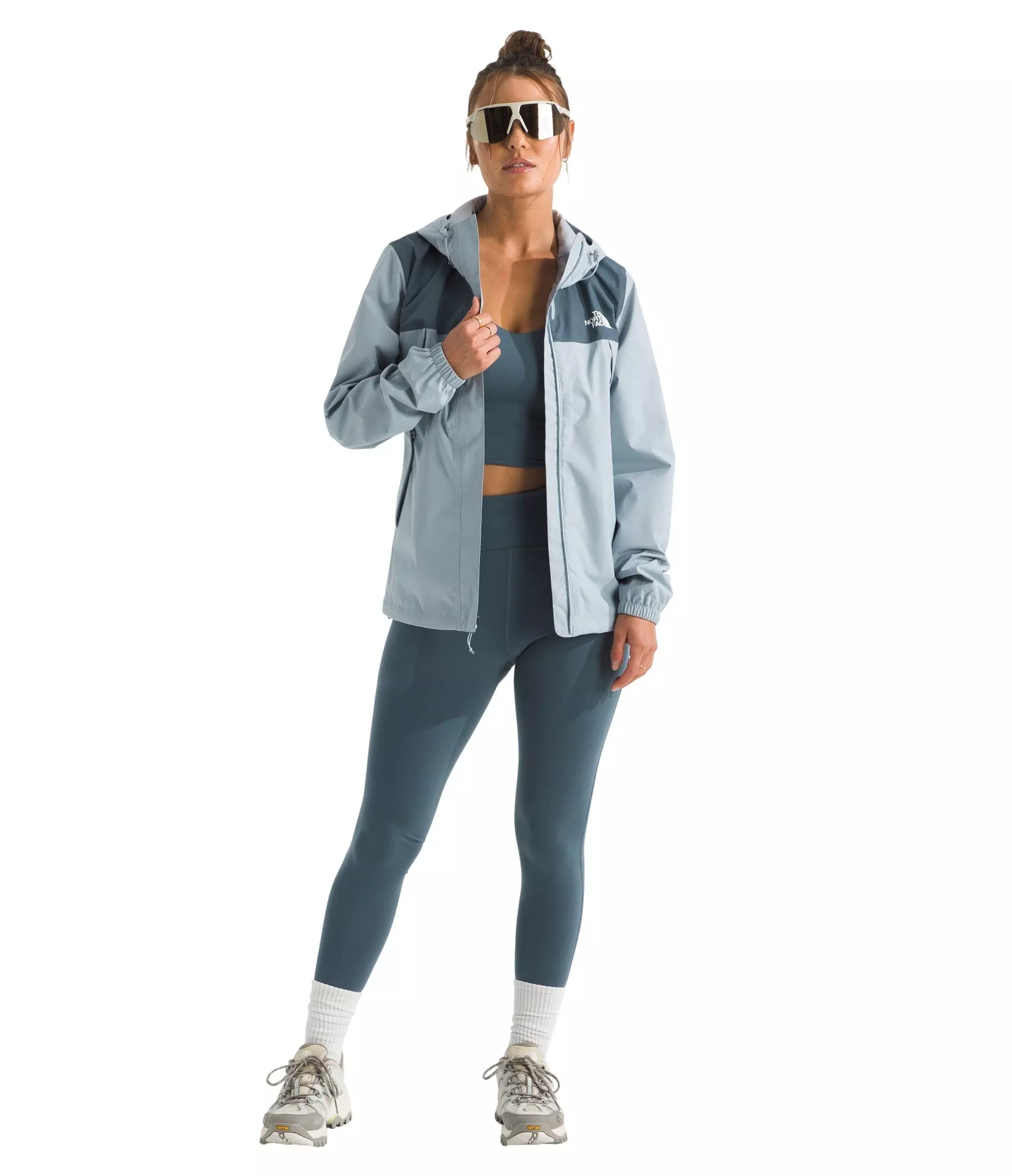 The North Face Women's Antora Rain Jacket - Dk Teal/Lt Blue - DK TEAL/LT BLUE