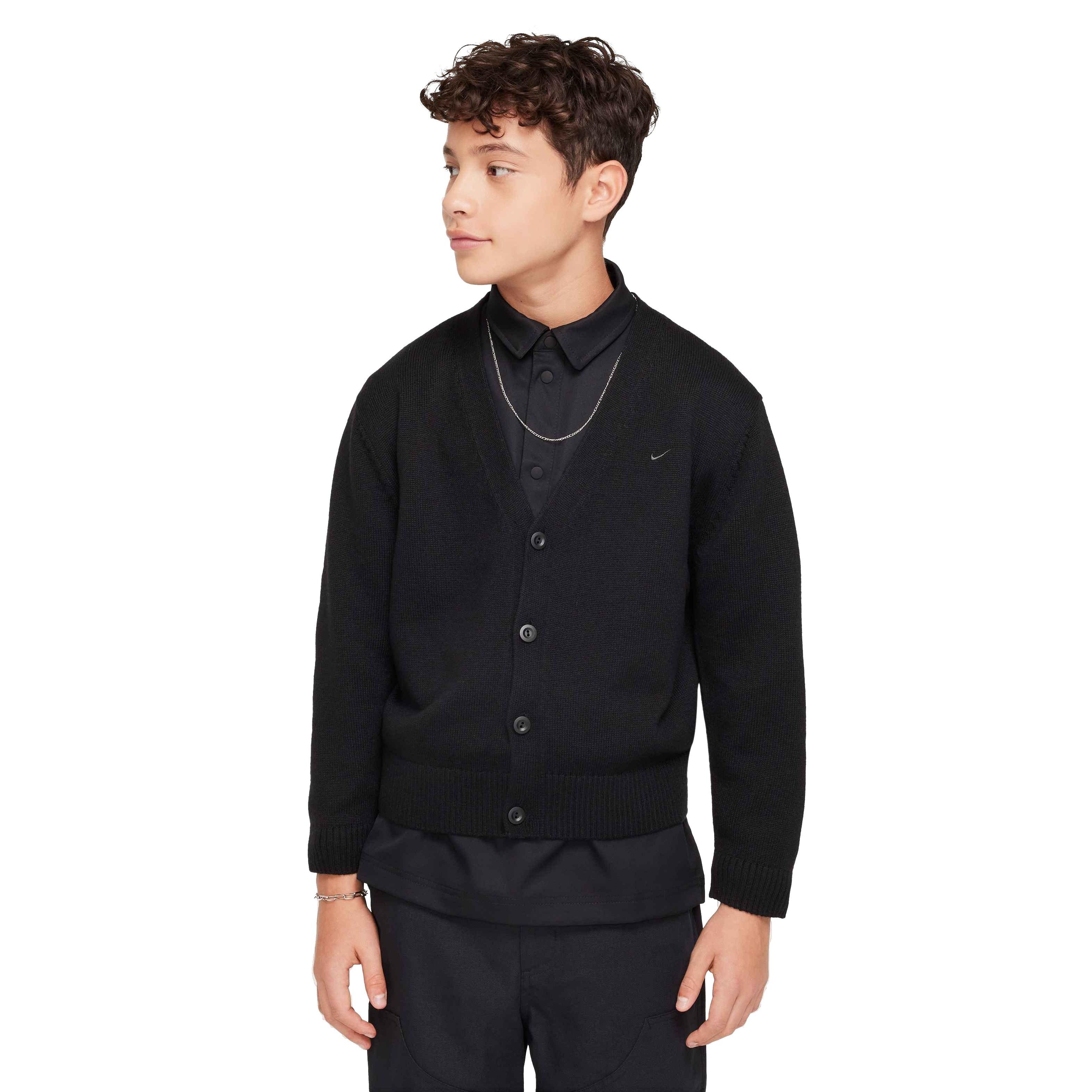 Nike Big Kids' Sportswear Metro Grand Cardigan - BLACK