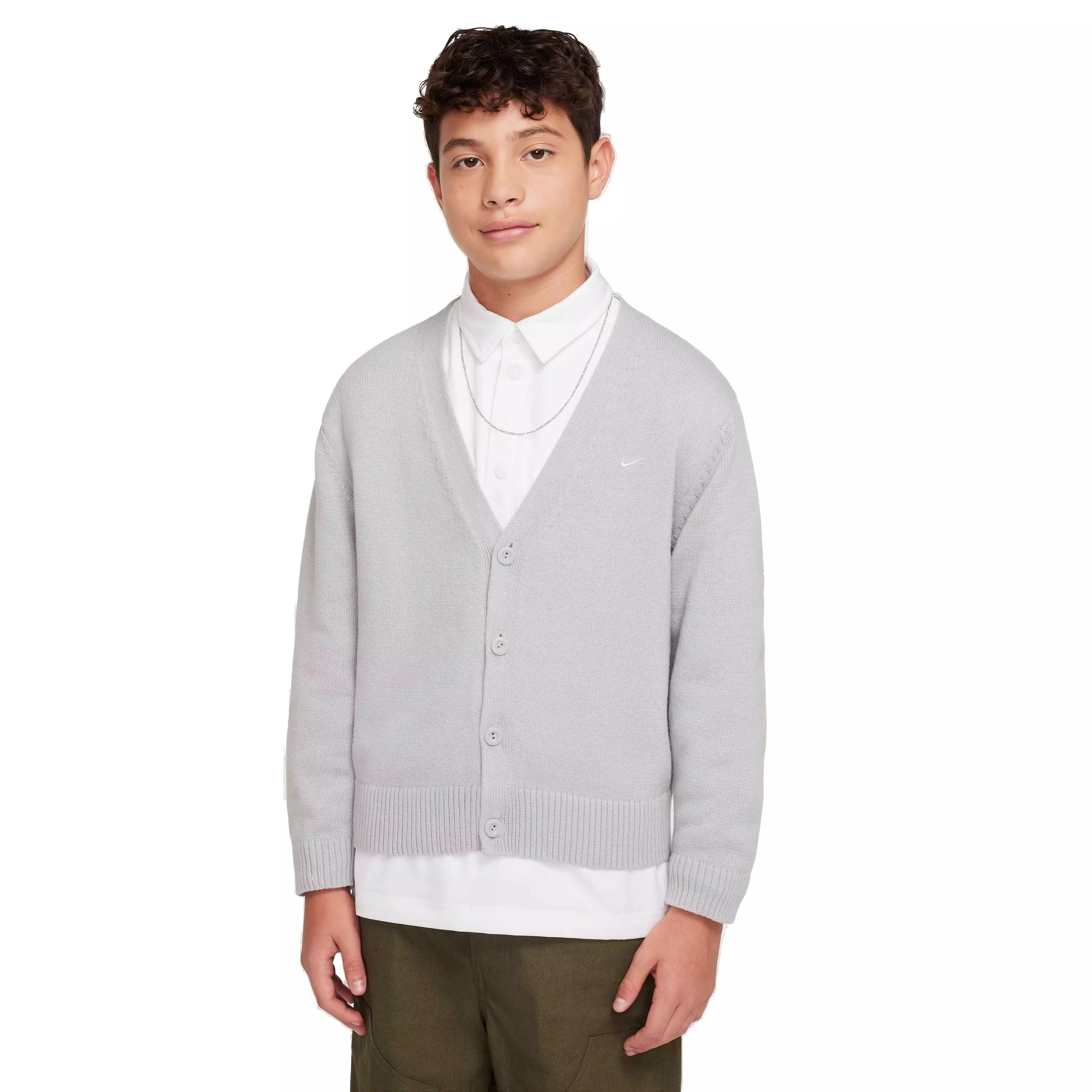 Nike Big Kids' Sportswear Metro Grand Cardigan - LT GREY