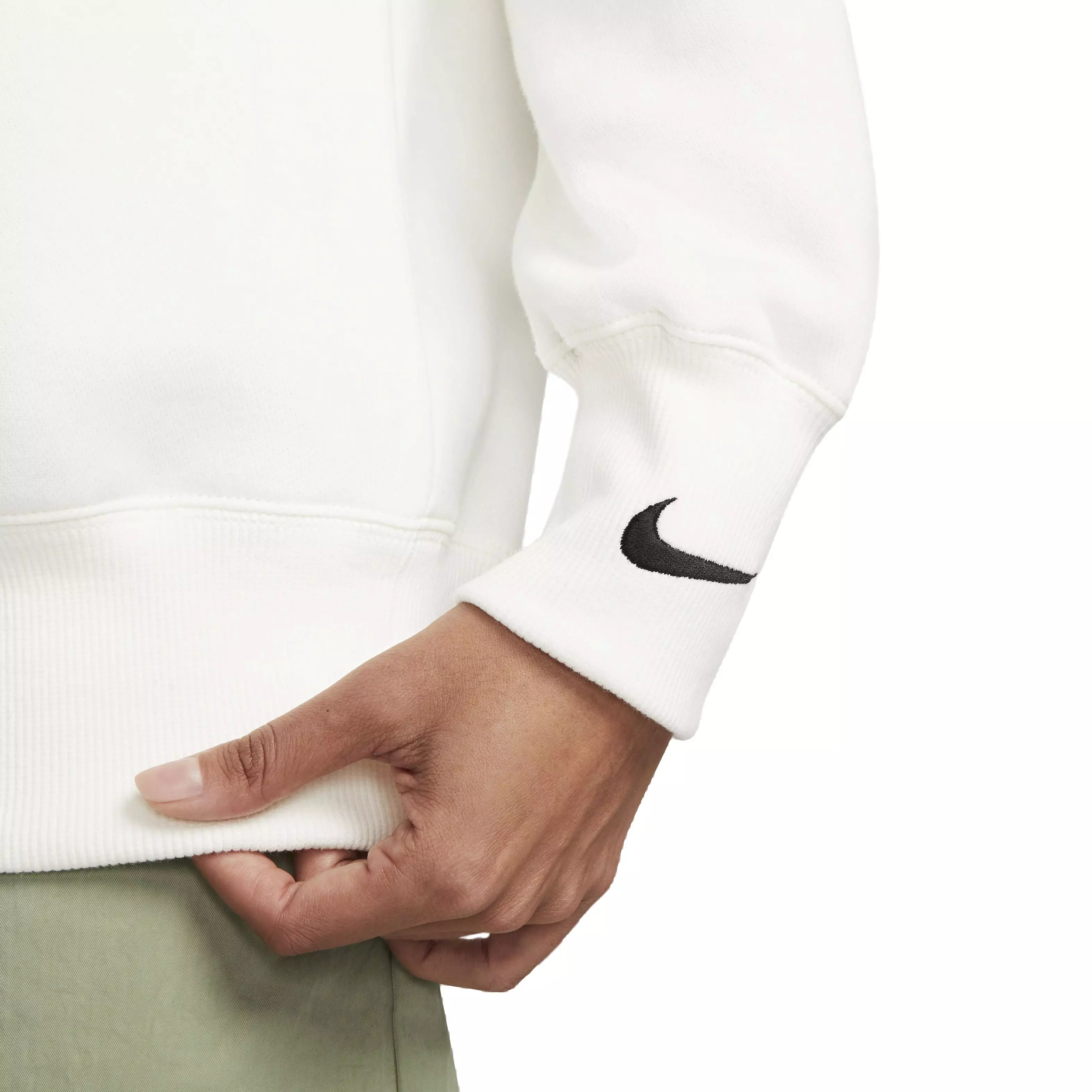 Nike Women's Sportswear Phoenix Fleece Oversized V-Neck Sweatshirt - WHITE