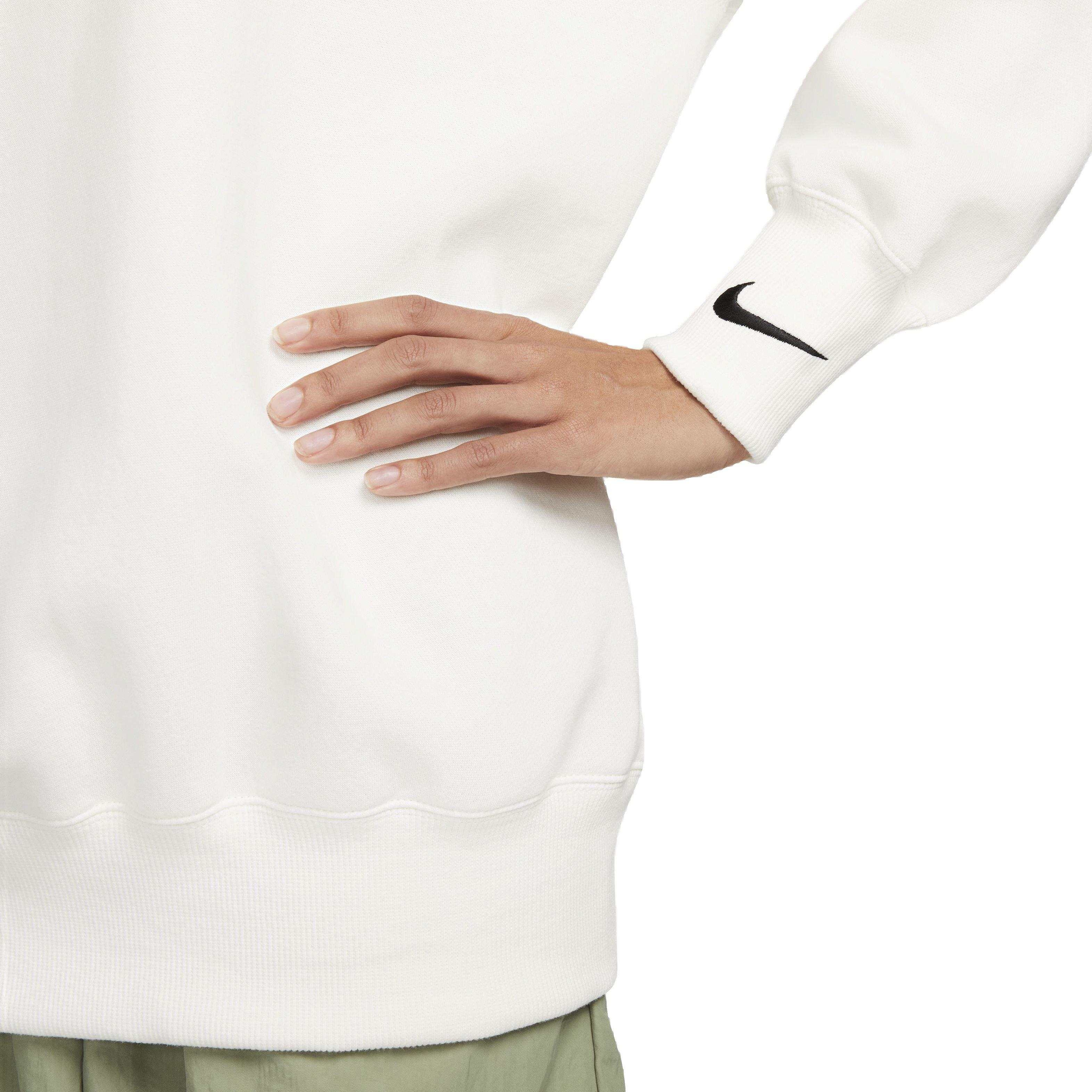 Nike Women's Sportswear Phoenix Fleece Oversized V-Neck Sweatshirt - WHITE Thumbnail View 5