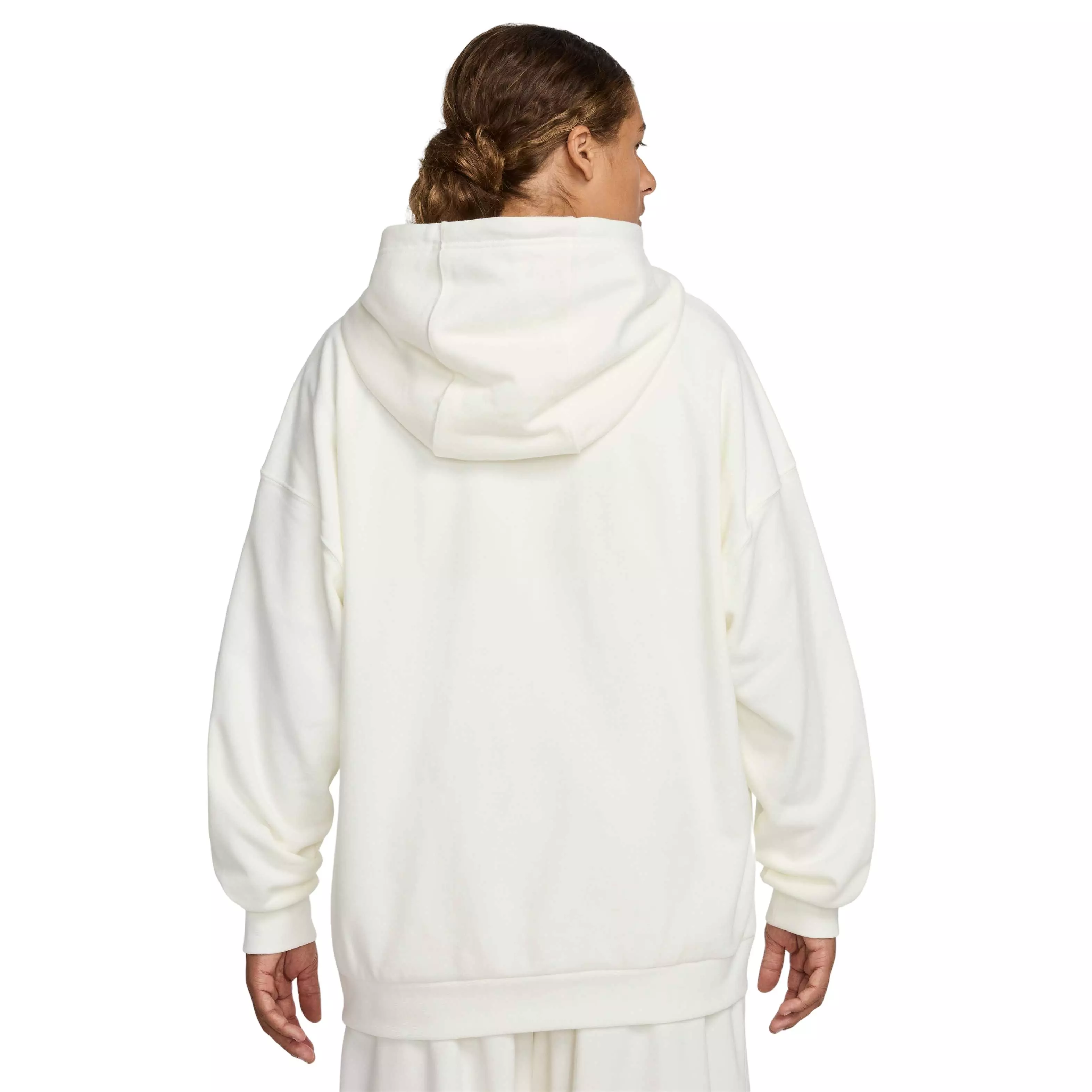 Nike Men's Club Fleece Oversized French Terry Pullover Hoodie - White - WHITE