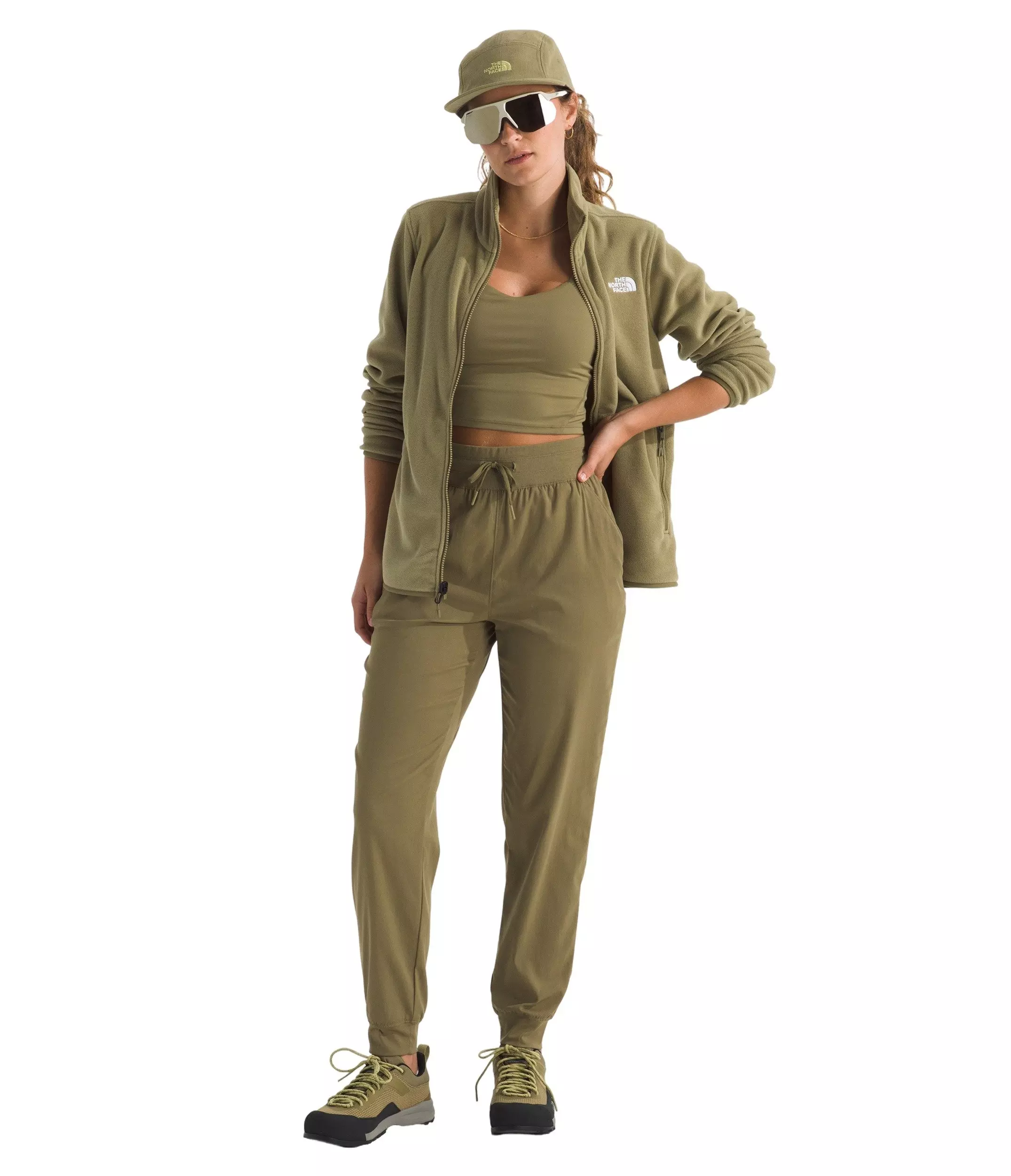 The North Face Women's Aphrodite Arise Joggers -Olive - OLIVE