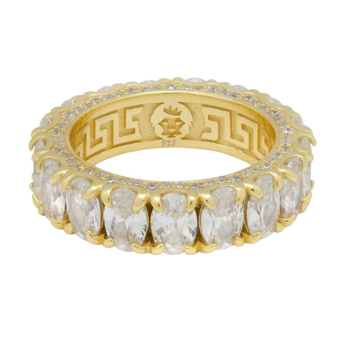 King Ice Oval-Cut Ring - Gold - GOLD
