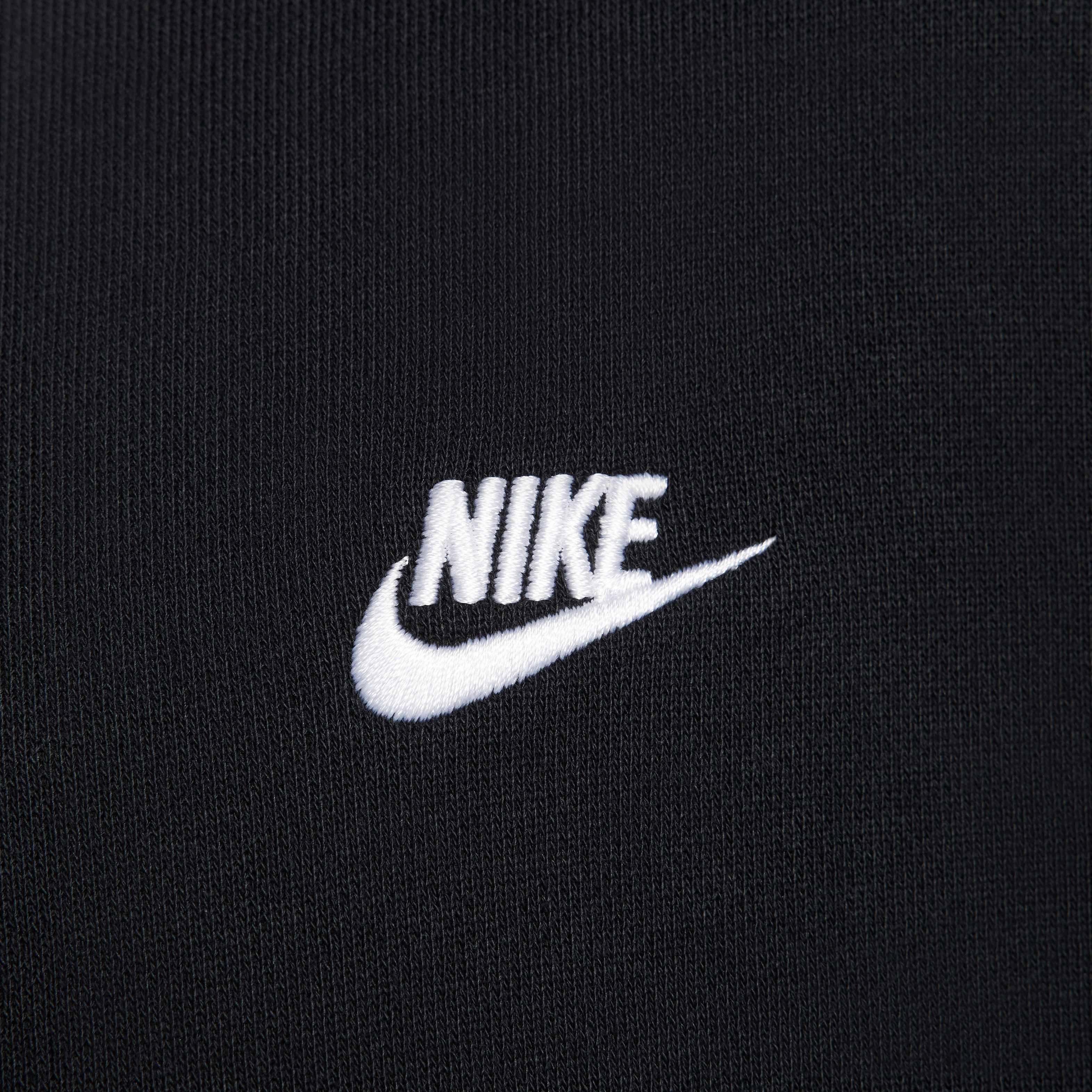 Nike Men's Club Fleece Oversized French Terry Crew - BLACK Thumbnail View 4