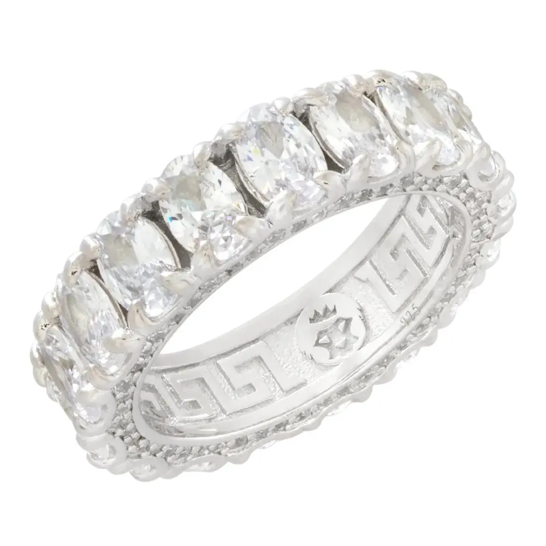 King Ice Oval-Cut Ring - White Gold - WHITE GOLD