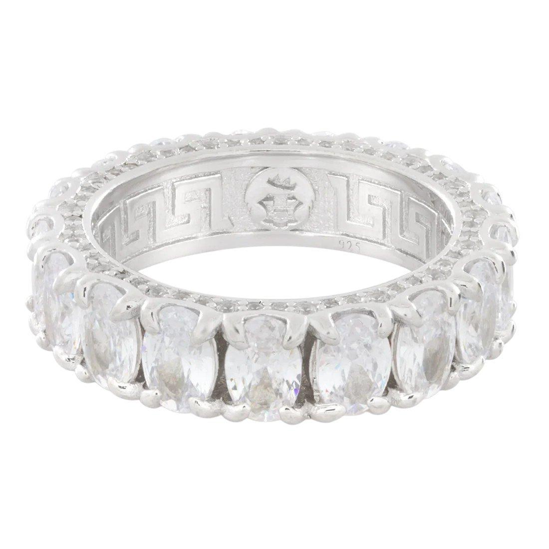 King Ice Oval-Cut Ring - White Gold - WHITE GOLD
