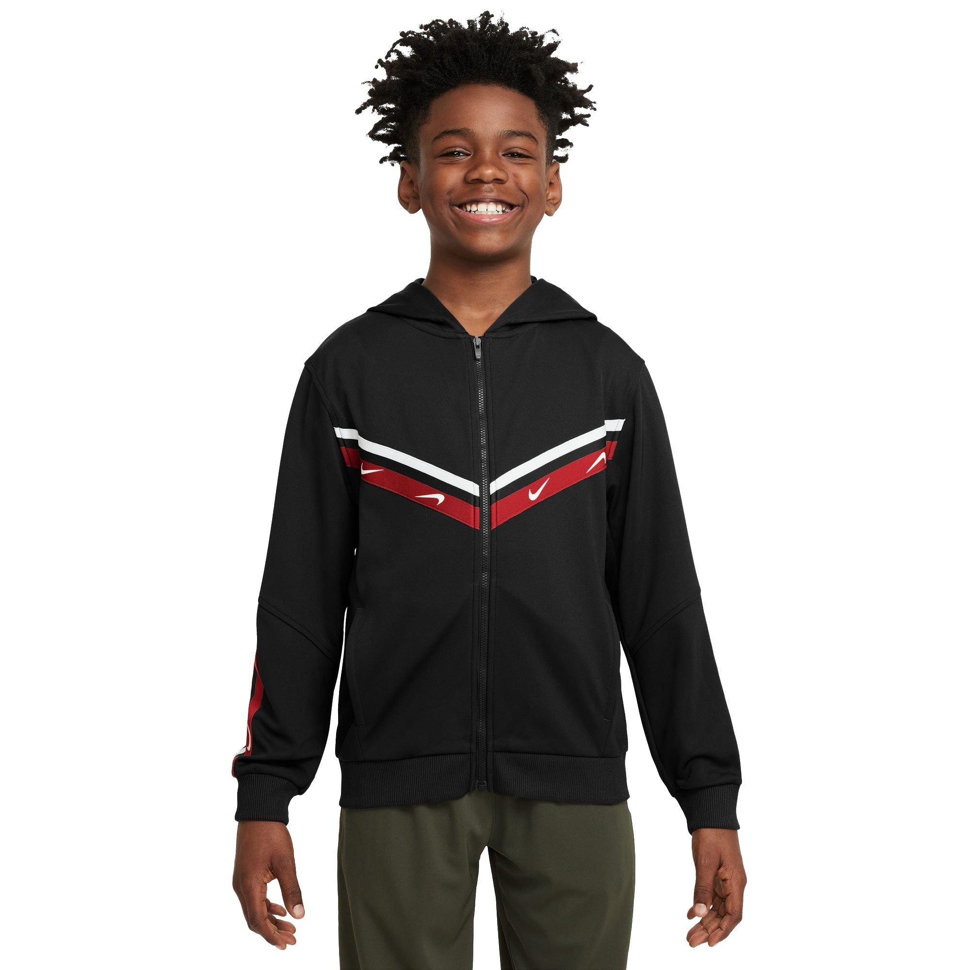 Nike Big Kids' Sportswear Club Full-Zip Knit Jacket - BLACK