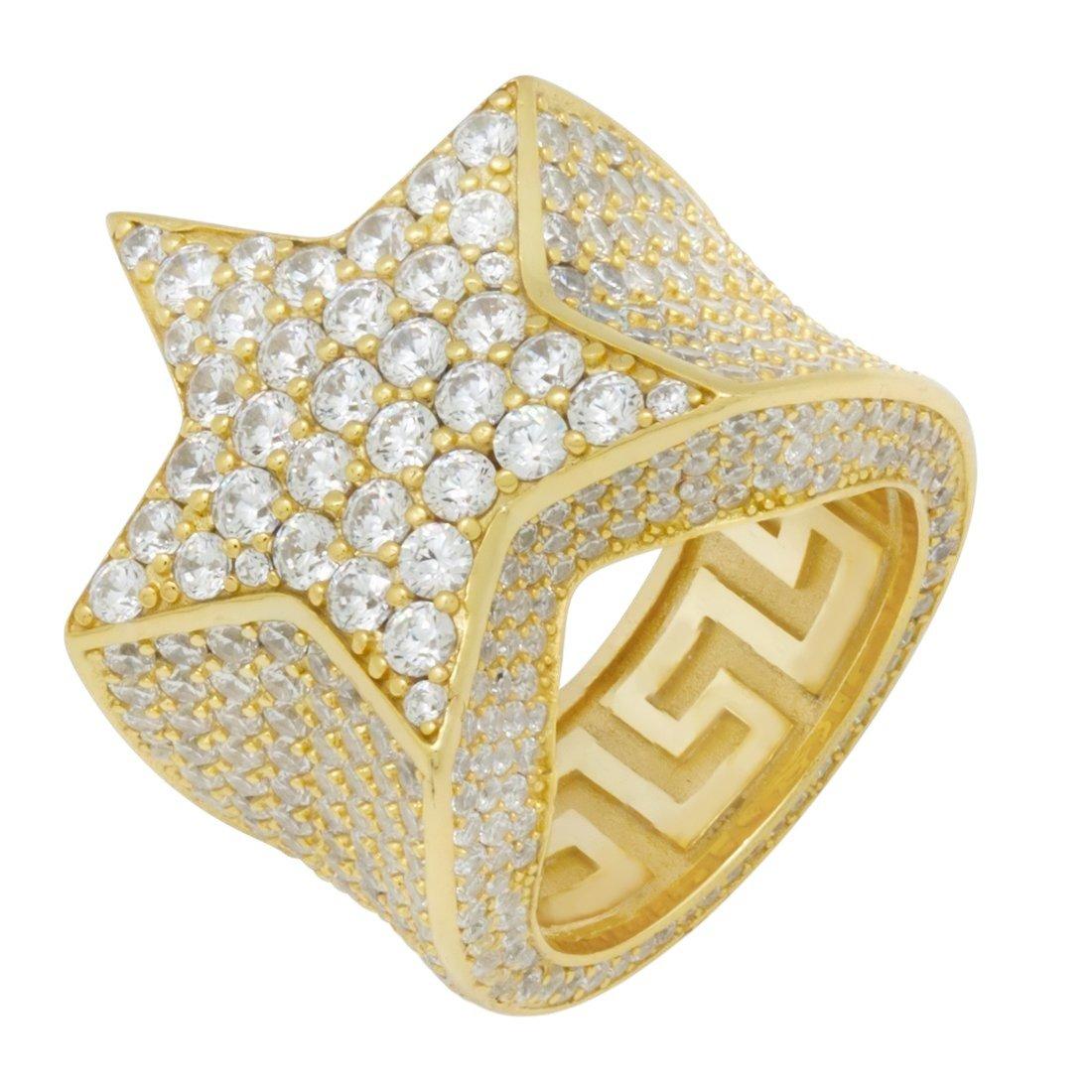 King Ice Shooting Star Ring - Gold - GOLD
