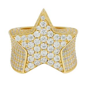 King Ice Shooting Star Ring - Gold - GOLD