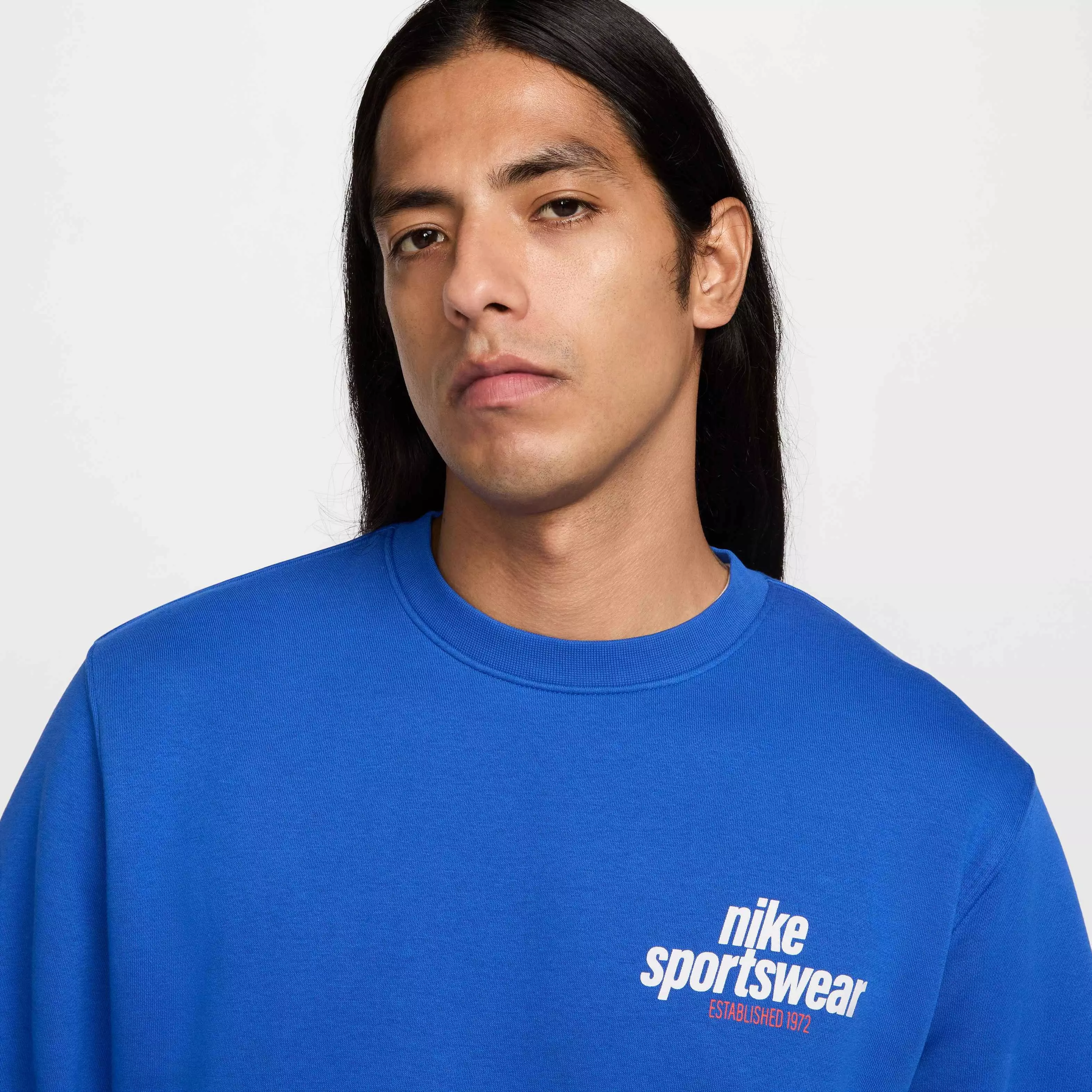 Nike Men's Club BB Fleece Crew - ROYAL