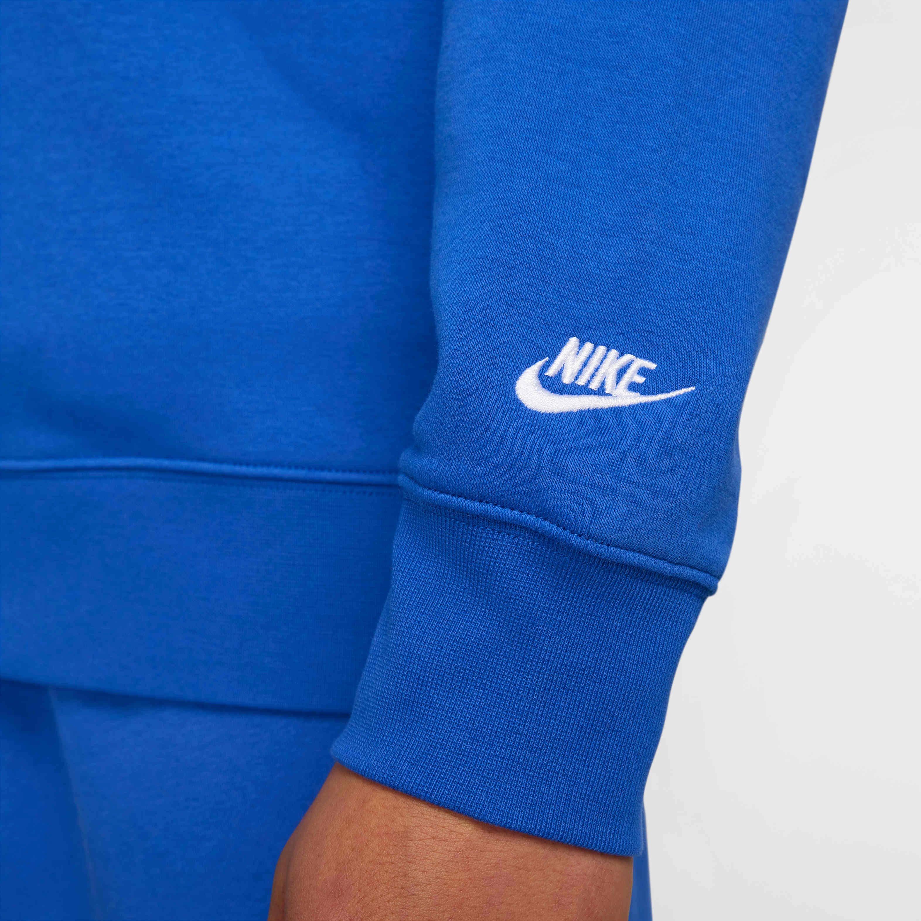 Nike Men's Club BB Fleece Crew Sweatshirt - ROYAL Thumbnail View 4