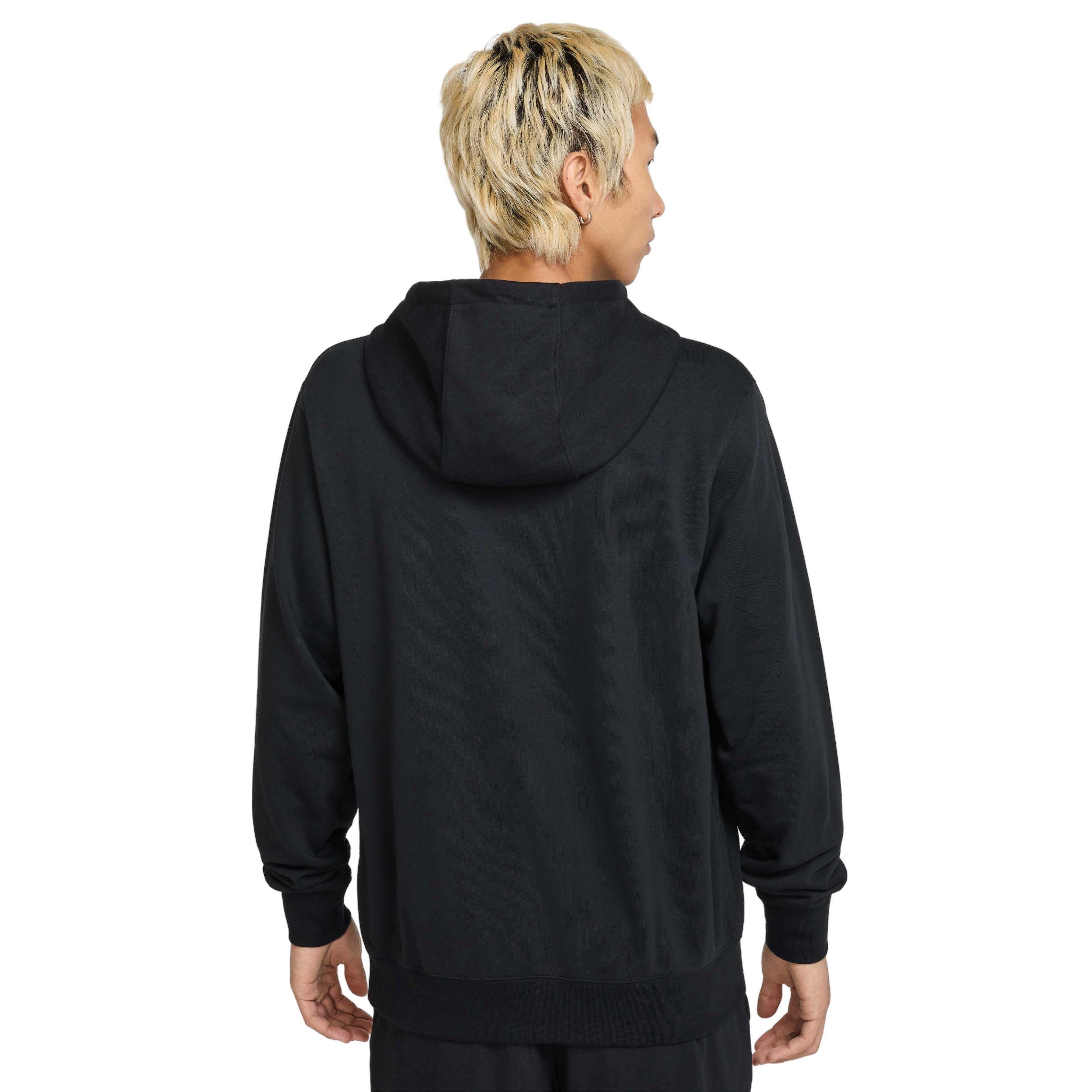 Nike Men's Club SSNL French Terry Hoodie - BLACK Thumbnail View 2