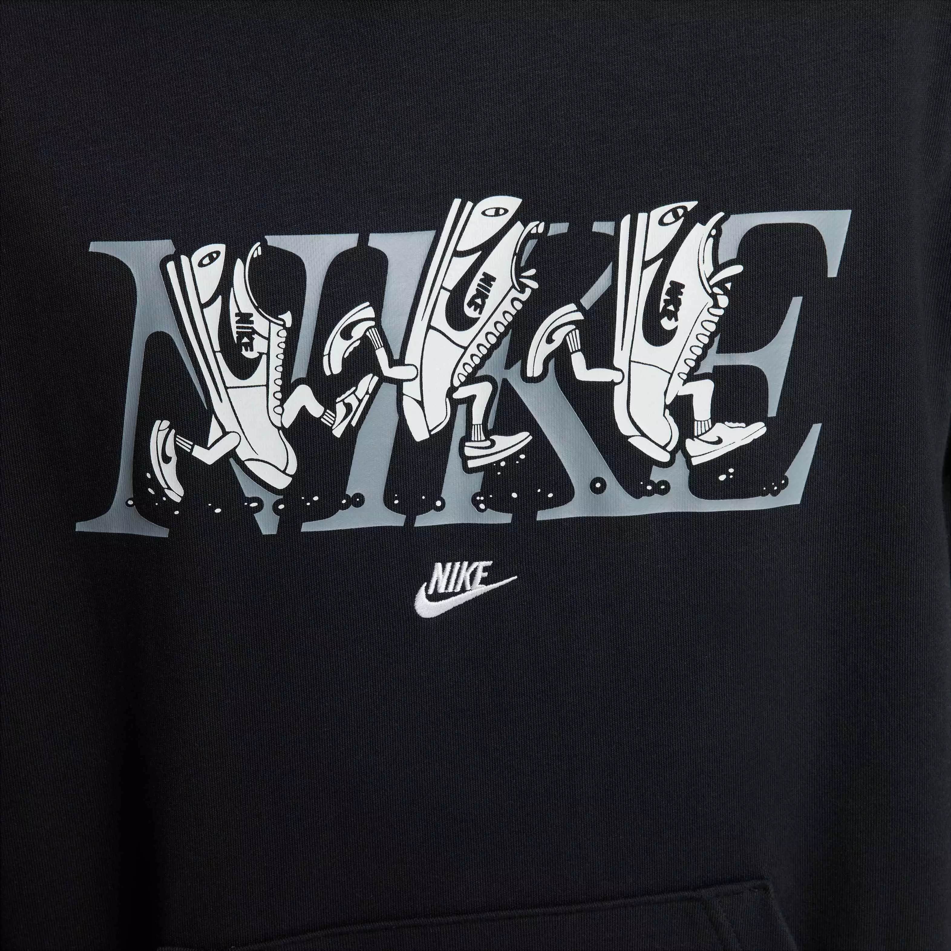Nike Men's Club SSNL French Terry Hoodie - BLACK