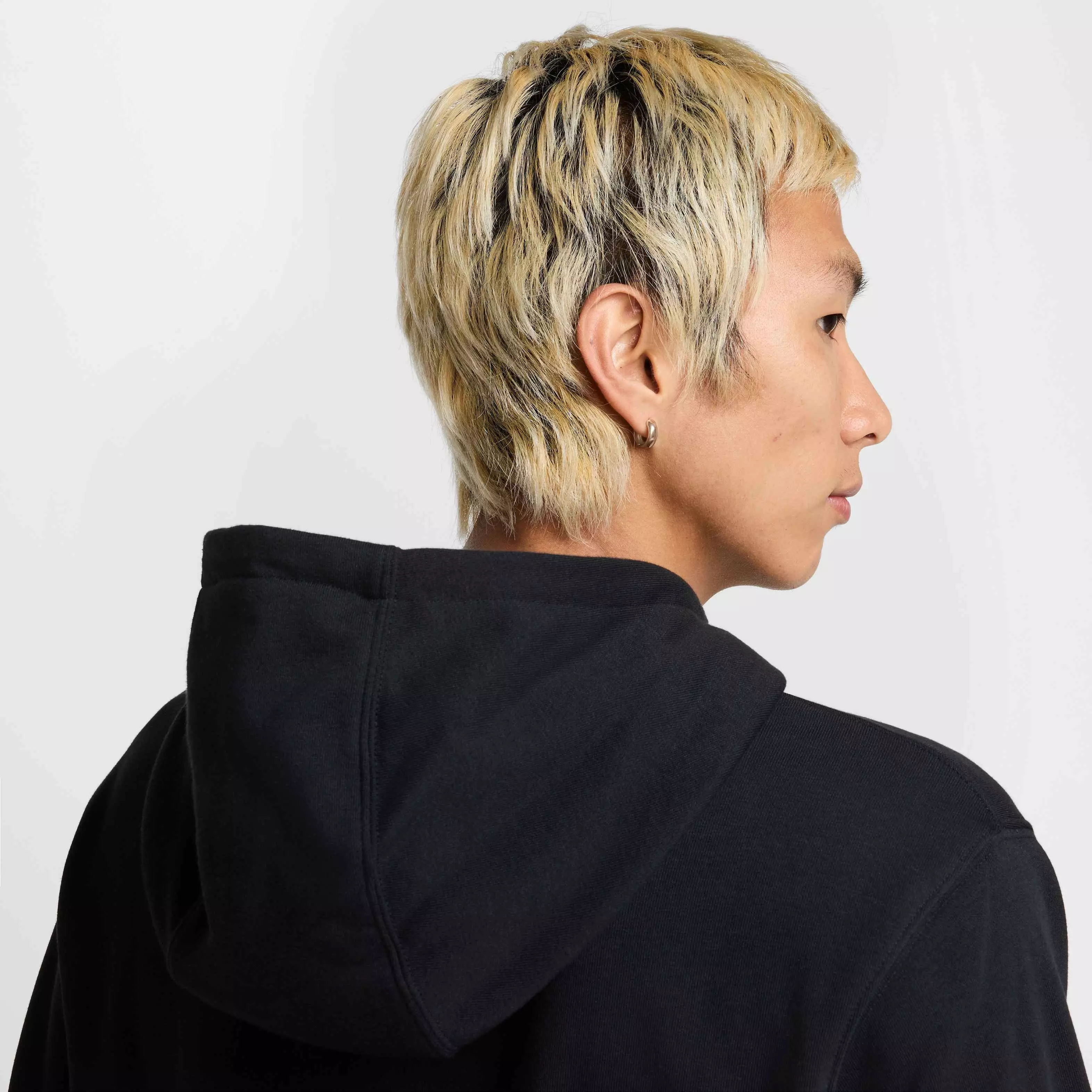 Nike Men's Club SSNL French Terry Hoodie - BLACK