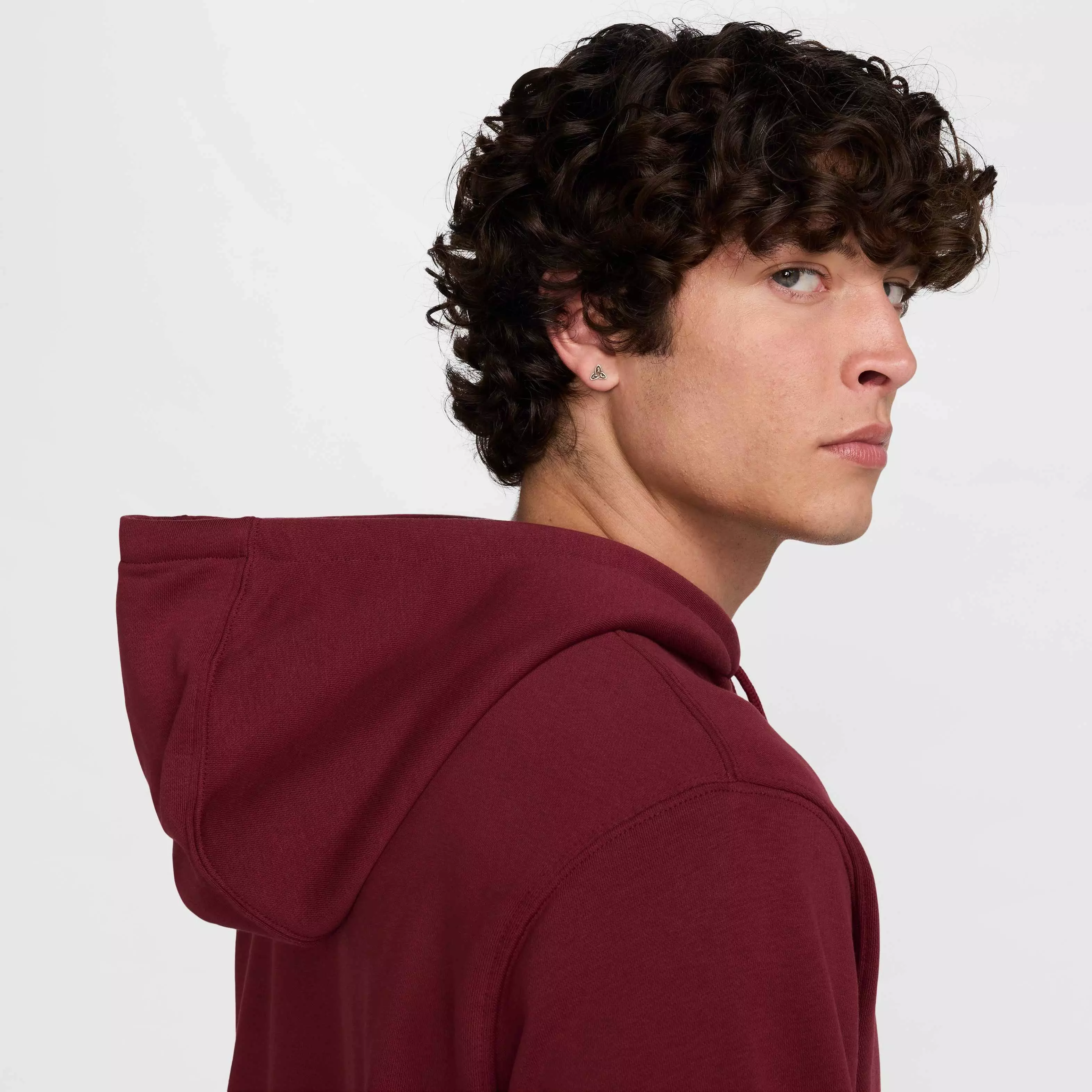 Nike Men's Club SSNL French Terry Hoodie - RED