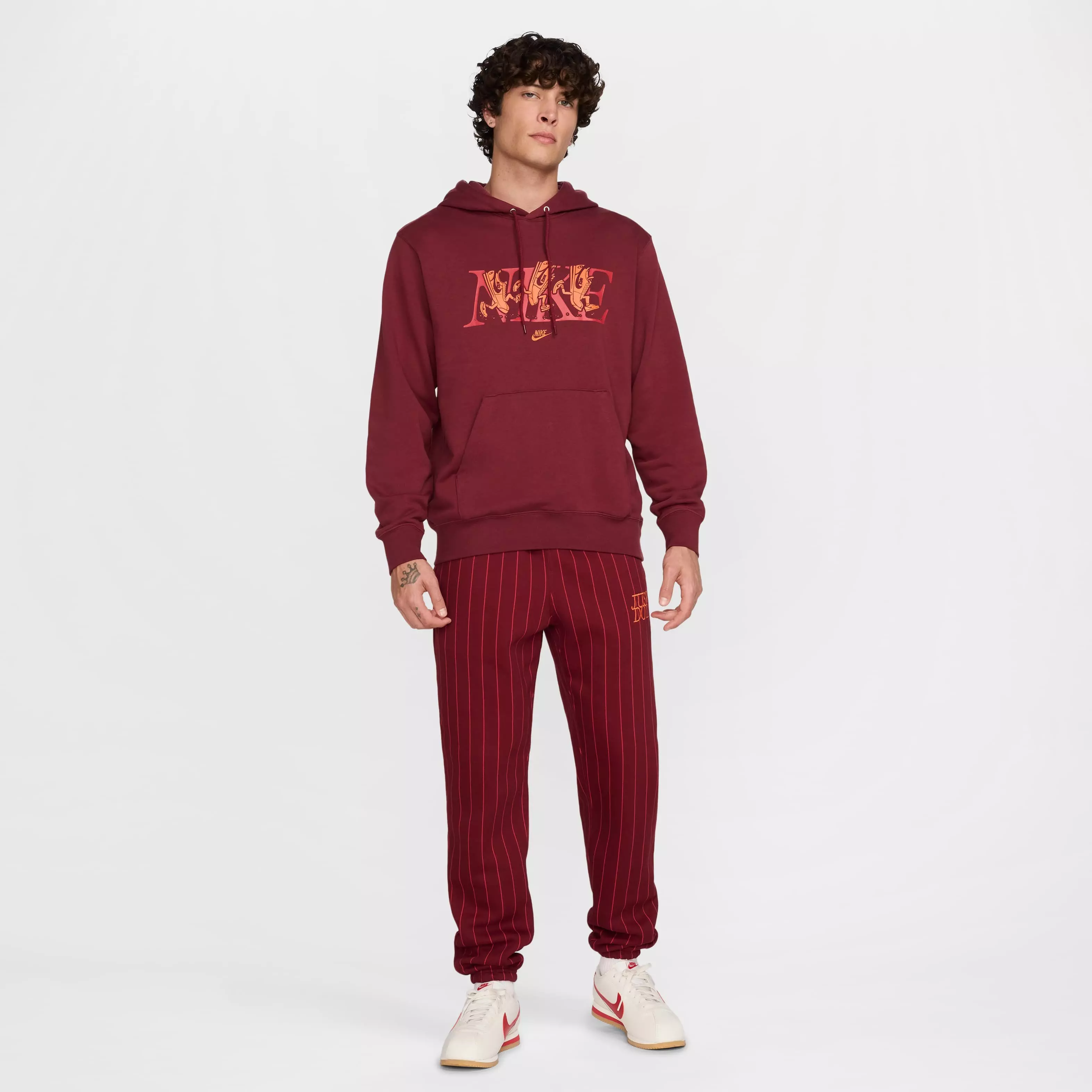 Nike Men's Club SSNL French Terry Hoodie - RED