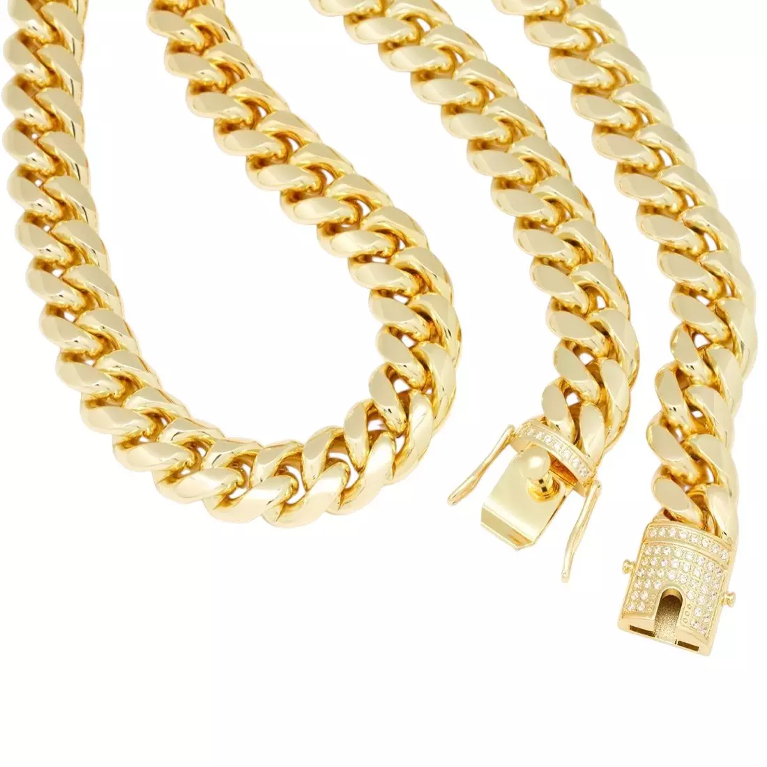 King Ice 16mm Miami Cuban Link Chain - Gold - GOLD