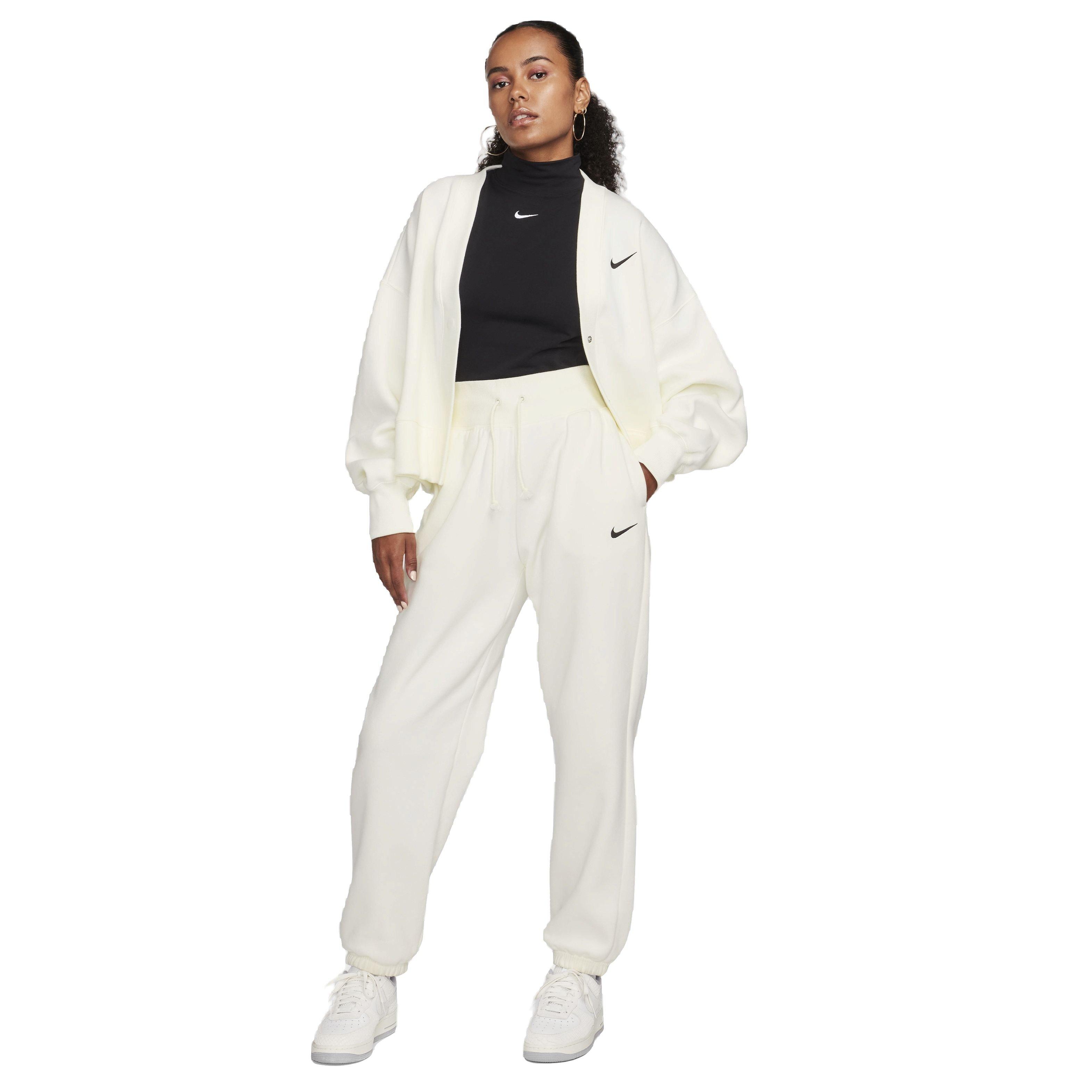 Nike Women's Sportswear Phoenix Fleece Over-Oversized Cardigan - WHITE Thumbnail View 6