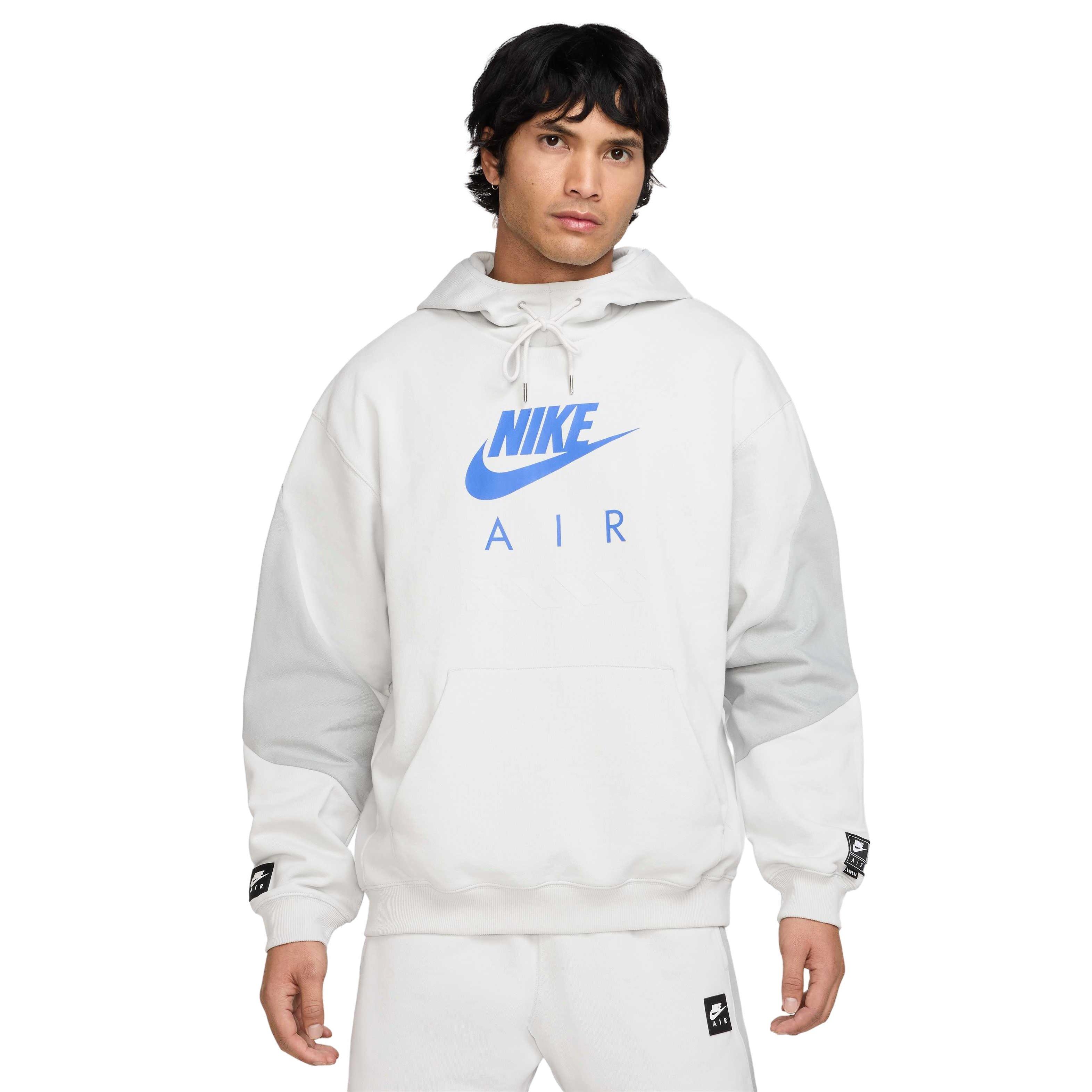 Nike Air Men's Fleece Pullover Hoodie - GREY Thumbnail View 1