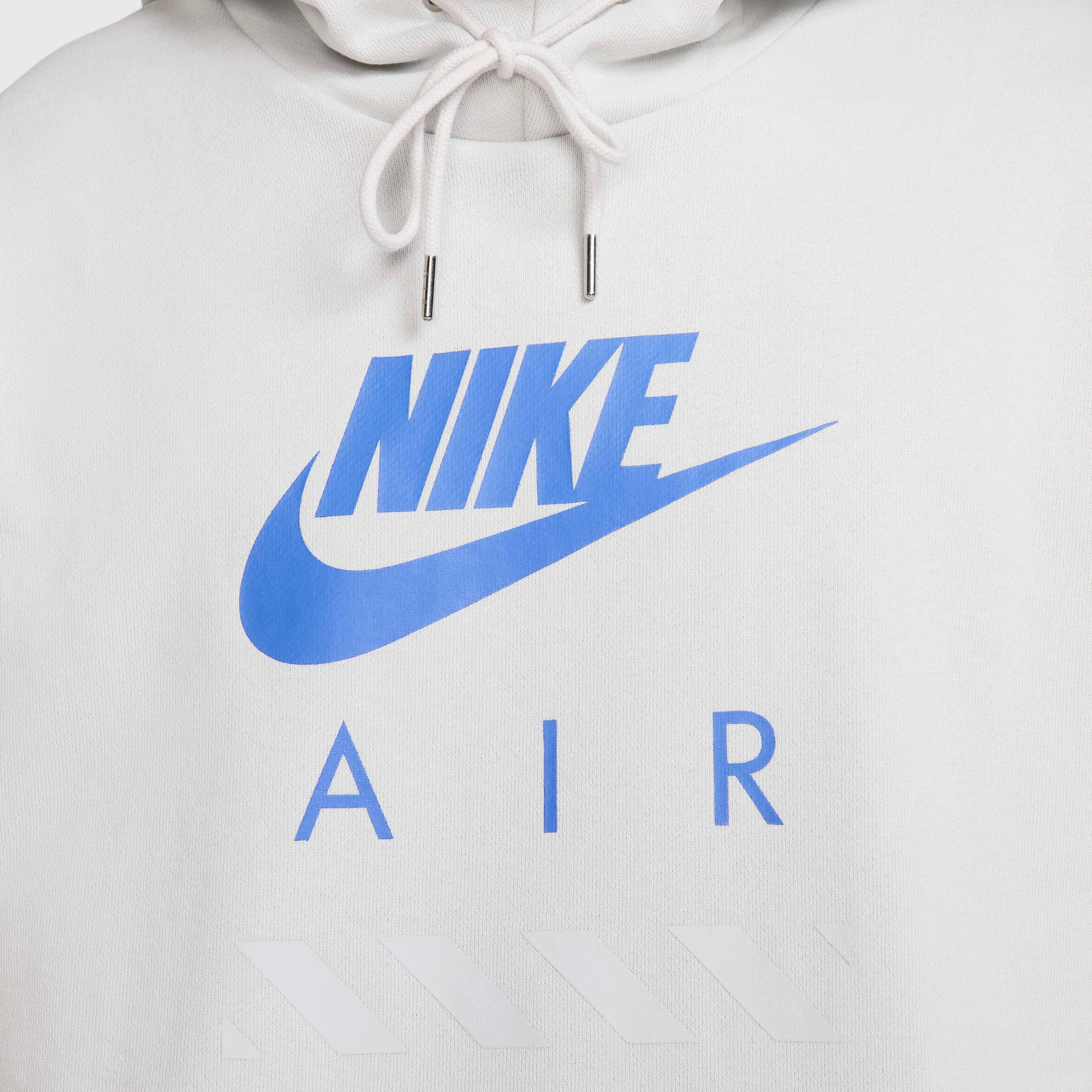 Nike Air Men's Fleece Pullover Hoodie - GREY Thumbnail View 4