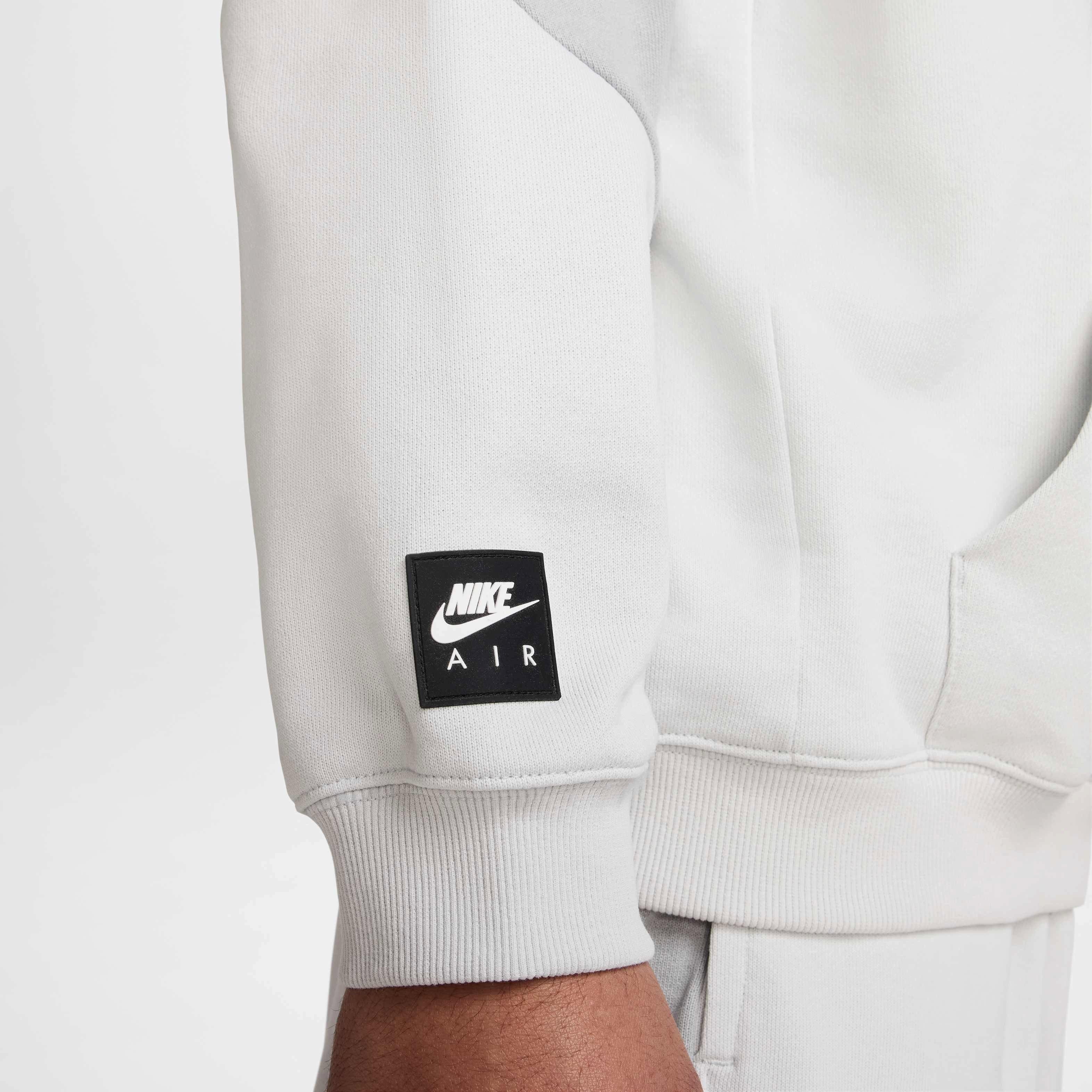 Nike Air Men's Fleece Pullover Hoodie - GREY Thumbnail View 6