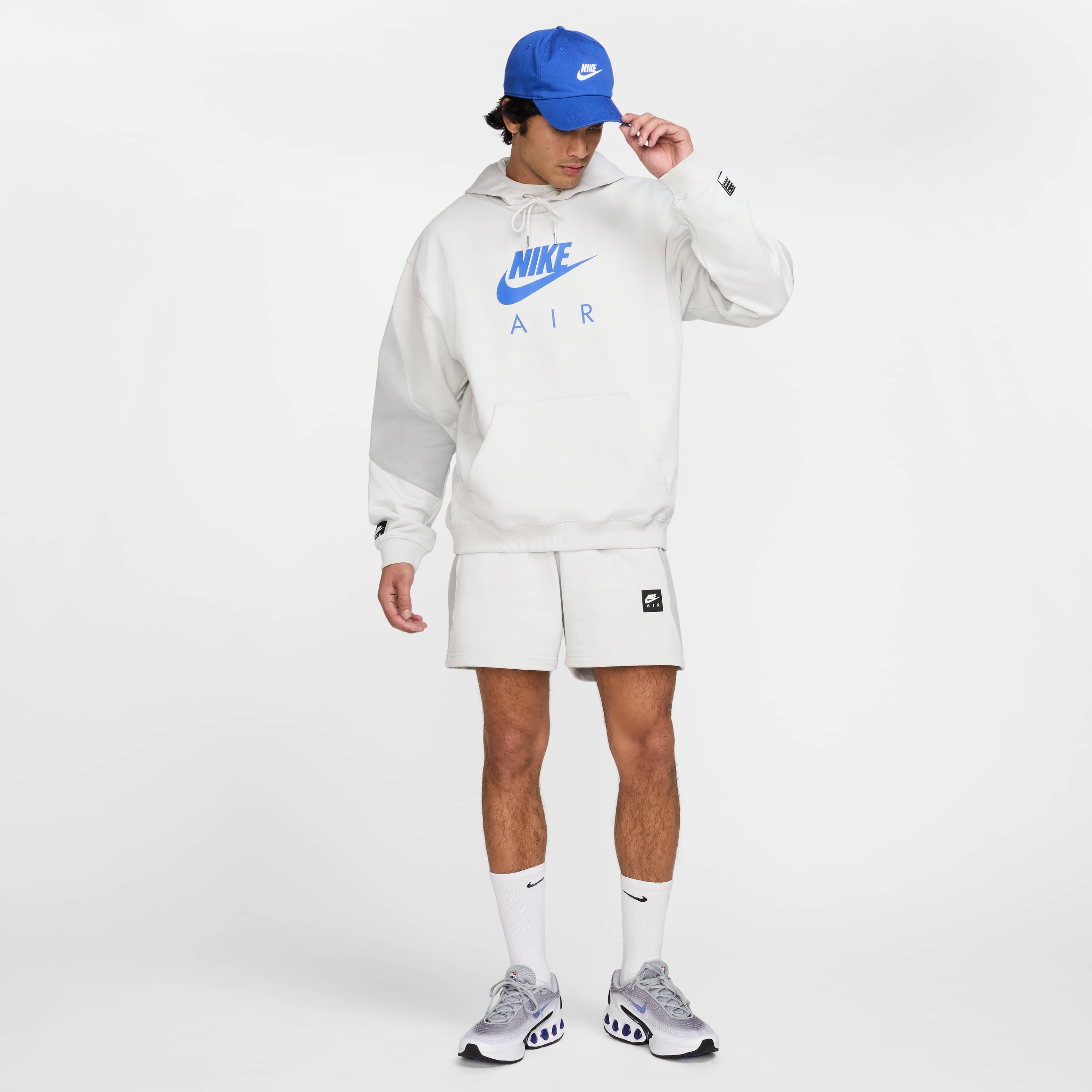 Nike Air Men's Fleece Pullover Hoodie - GREY Thumbnail View 8