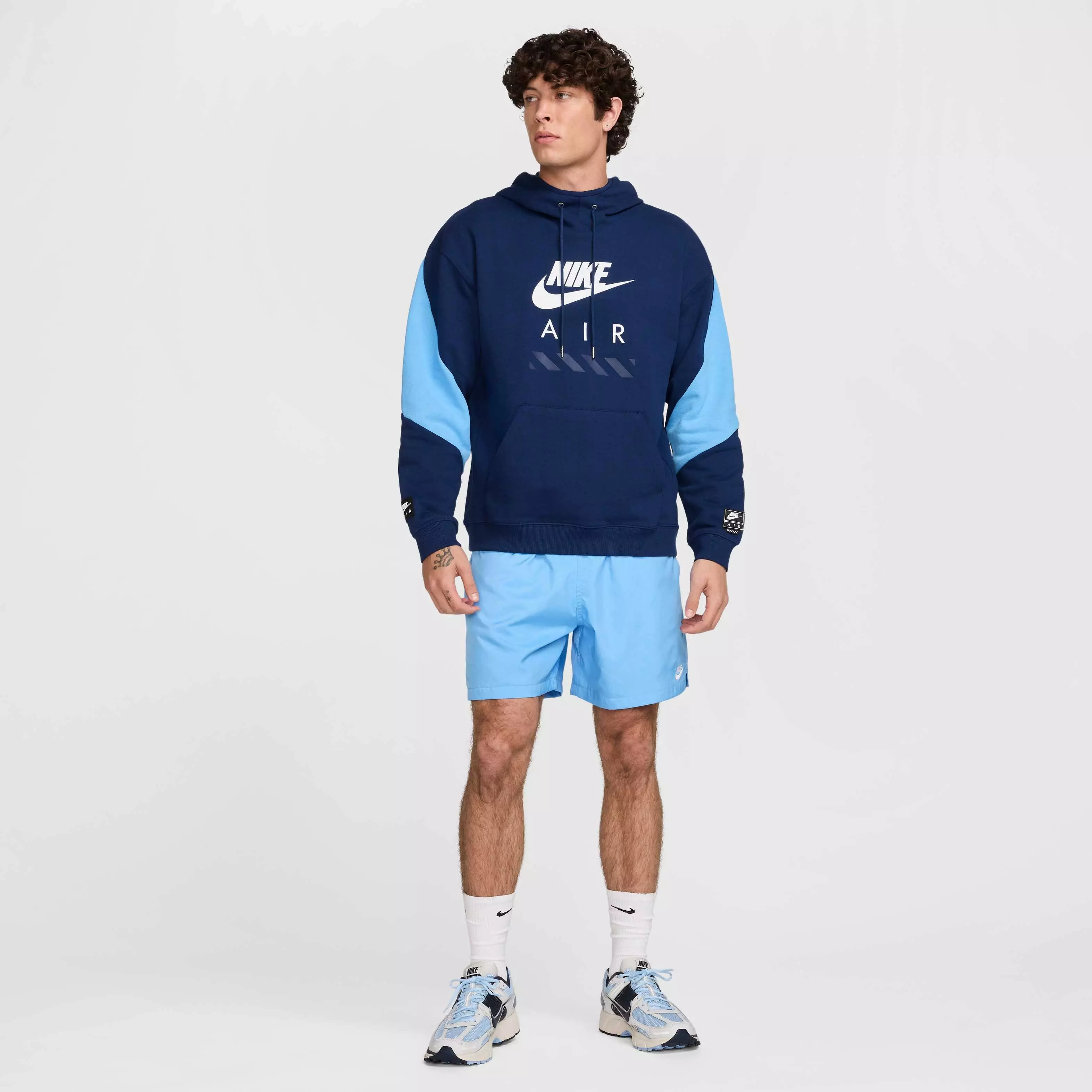 Nike Air Men's Fleece Pullover Hoodie - BLUE