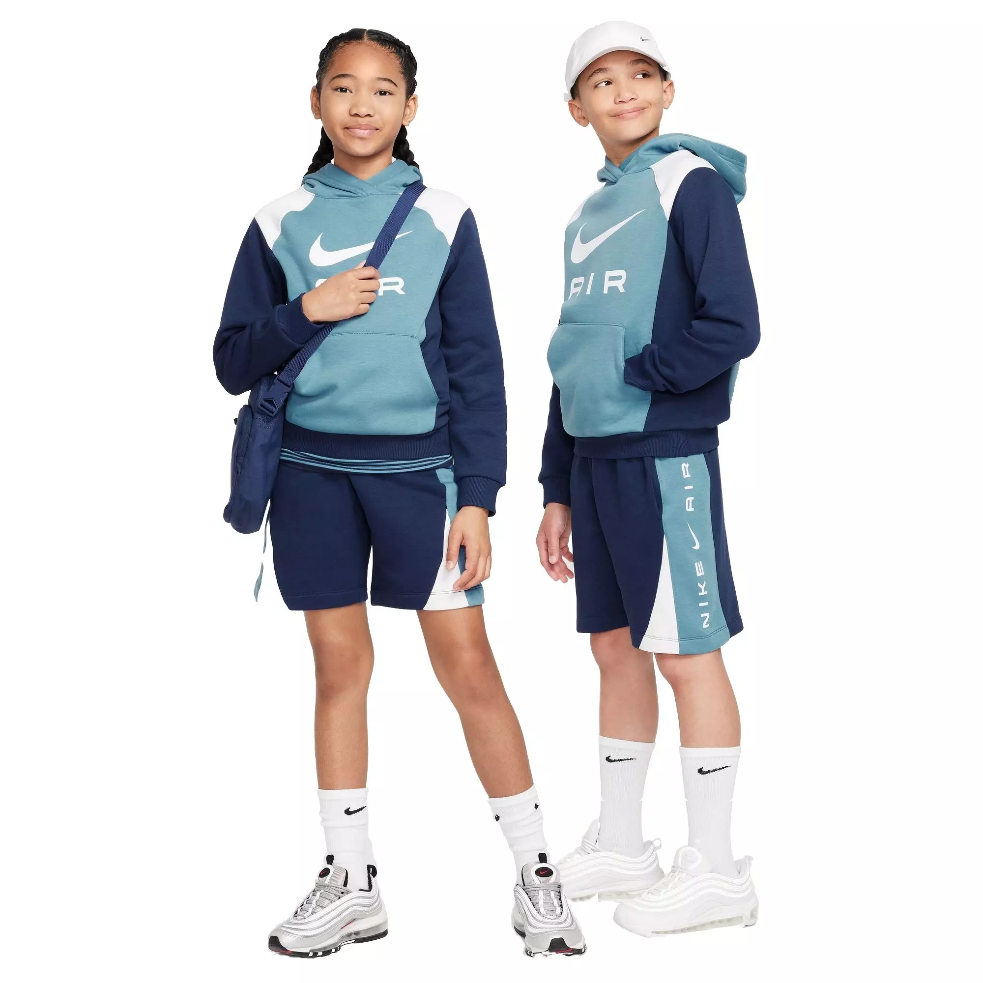 Nike Air Big Kids' Knit Shorts -Midnight Navy - MIDNIGHT NAVY