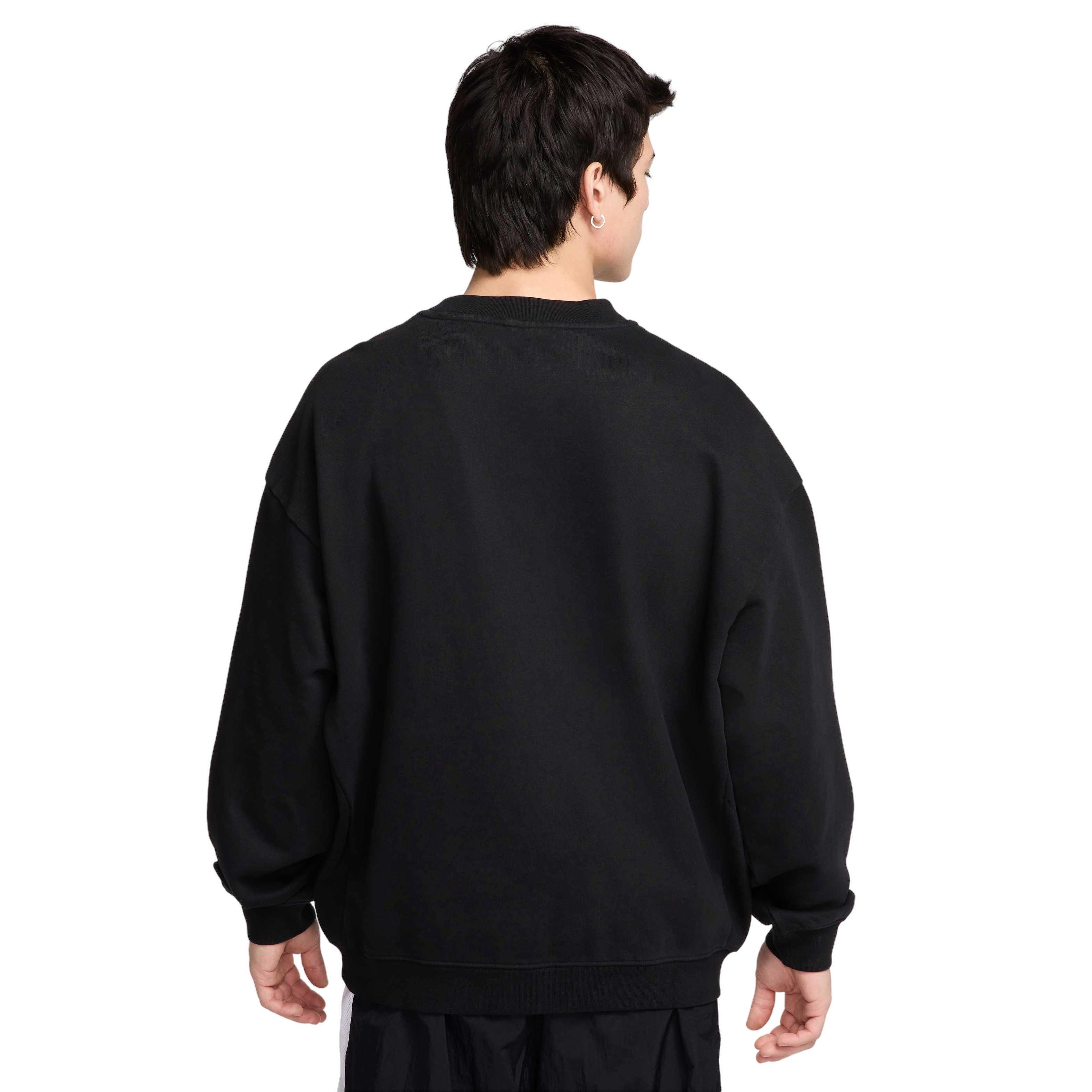 Nike Air Men's "Shanghai" Fleece Crew -Black - BLACK Thumbnail View 2