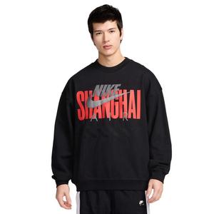 Nike Air Men's "Shanghai" Fleece Crew -Black