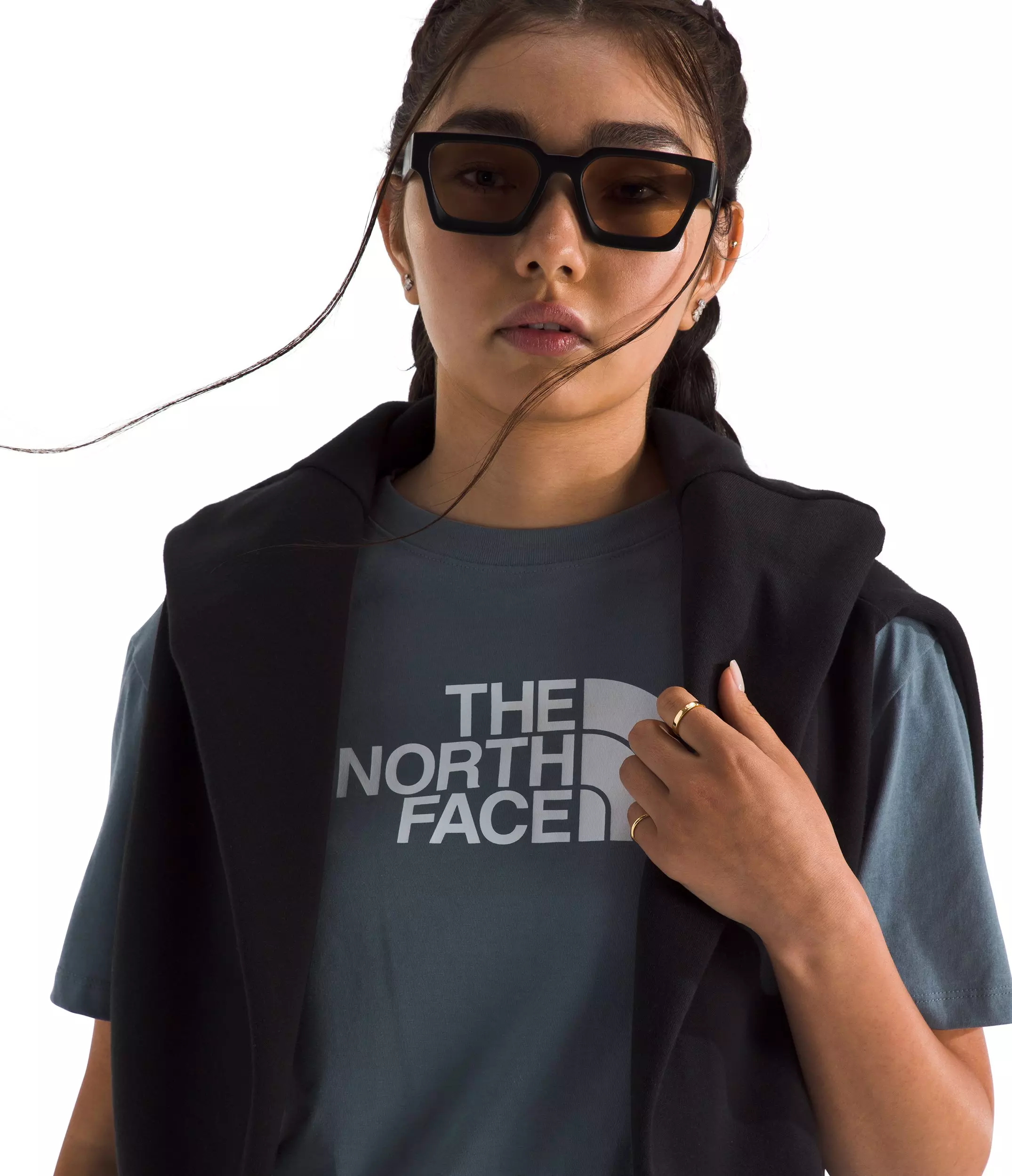 The North Face Women's Evolution Half Dome Relaxed Short-Sleeve Tee - Grey - GREY