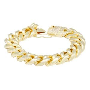 King Ice 16mm Miami Cuban Link Bracelet - GOLD
