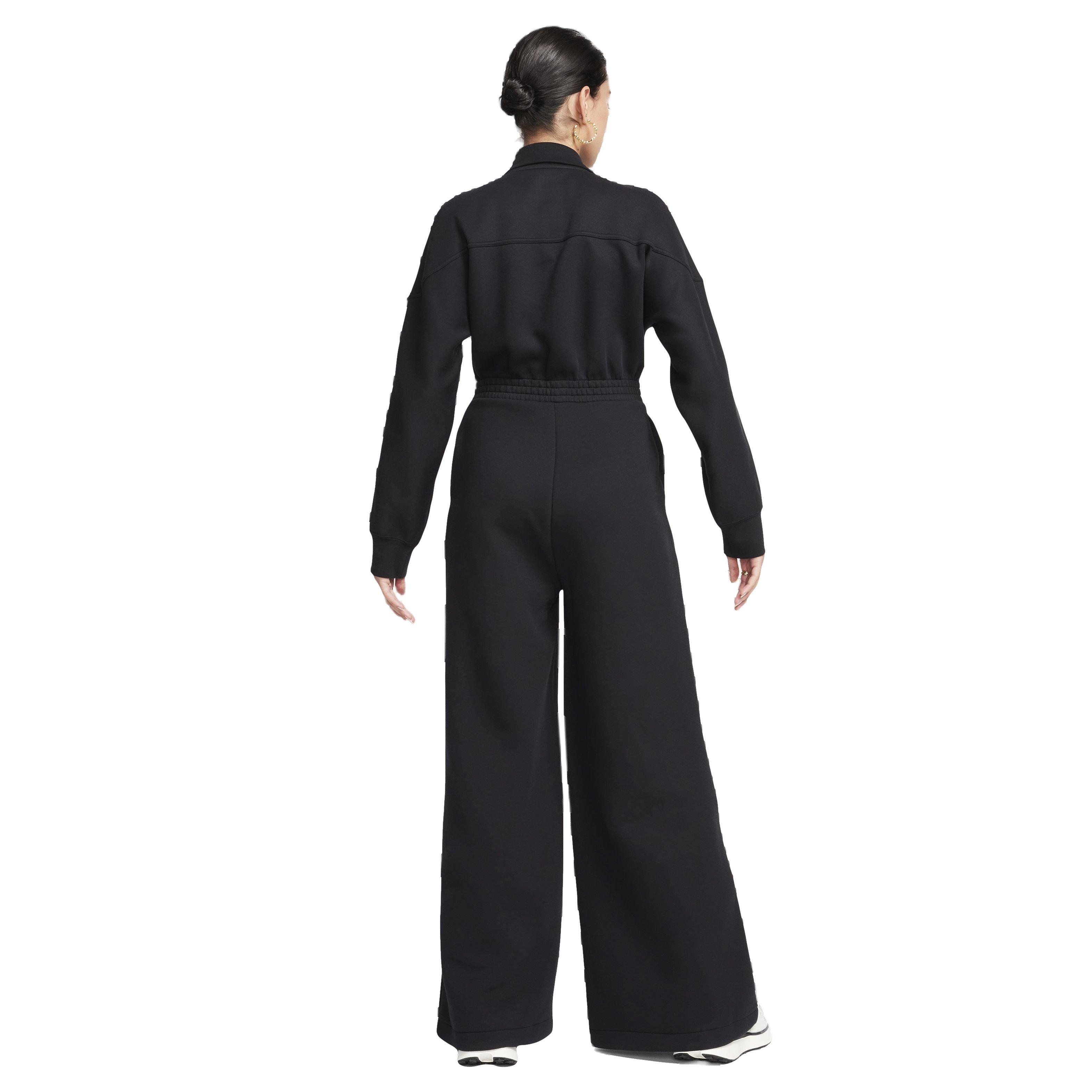 Nike Women's Sportswear Tech Fleece Windrunner Jumpsuit - BLACK Thumbnail View 2