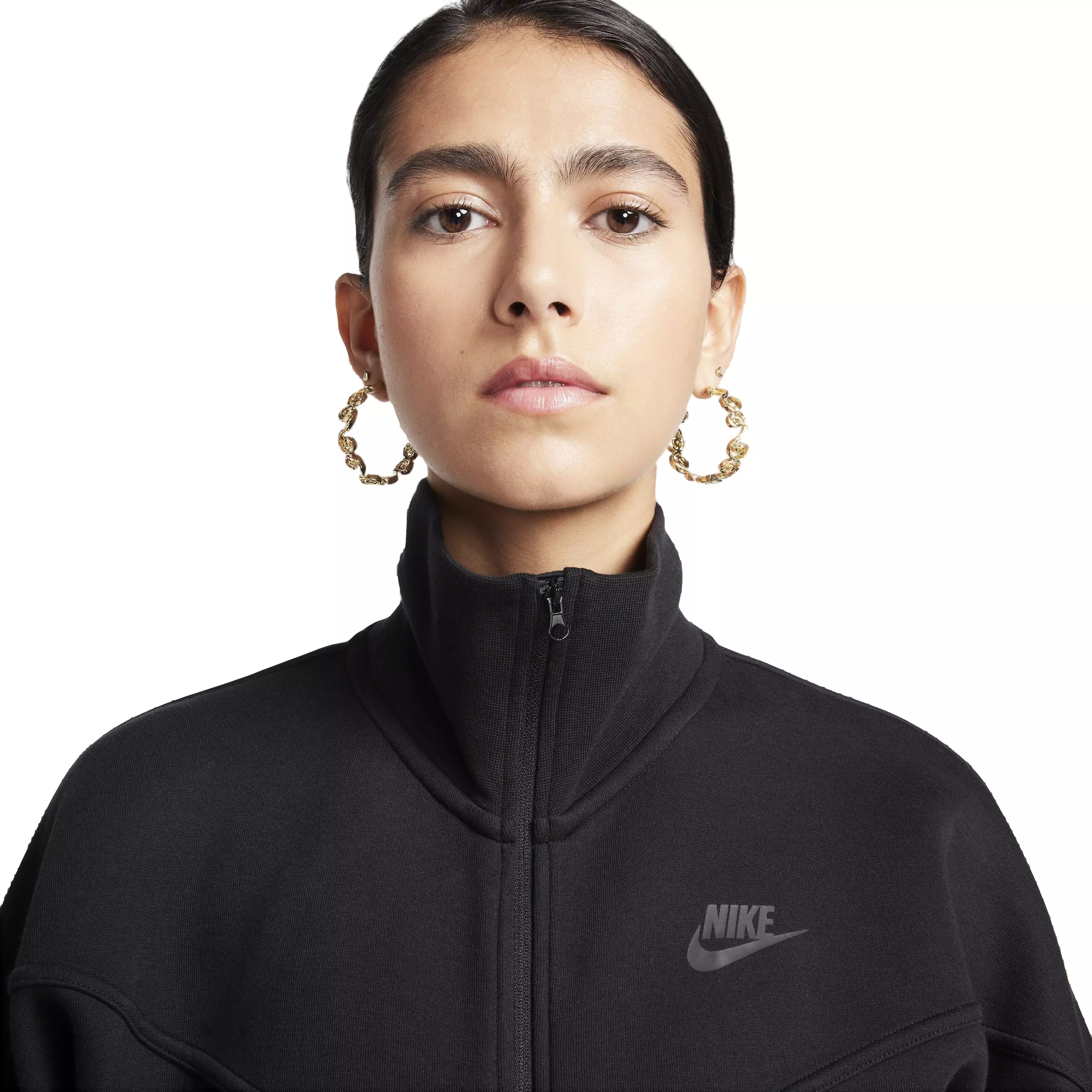 Nike Women's Sportswear Tech Fleece Windrunner Jumpsuit - BLACK