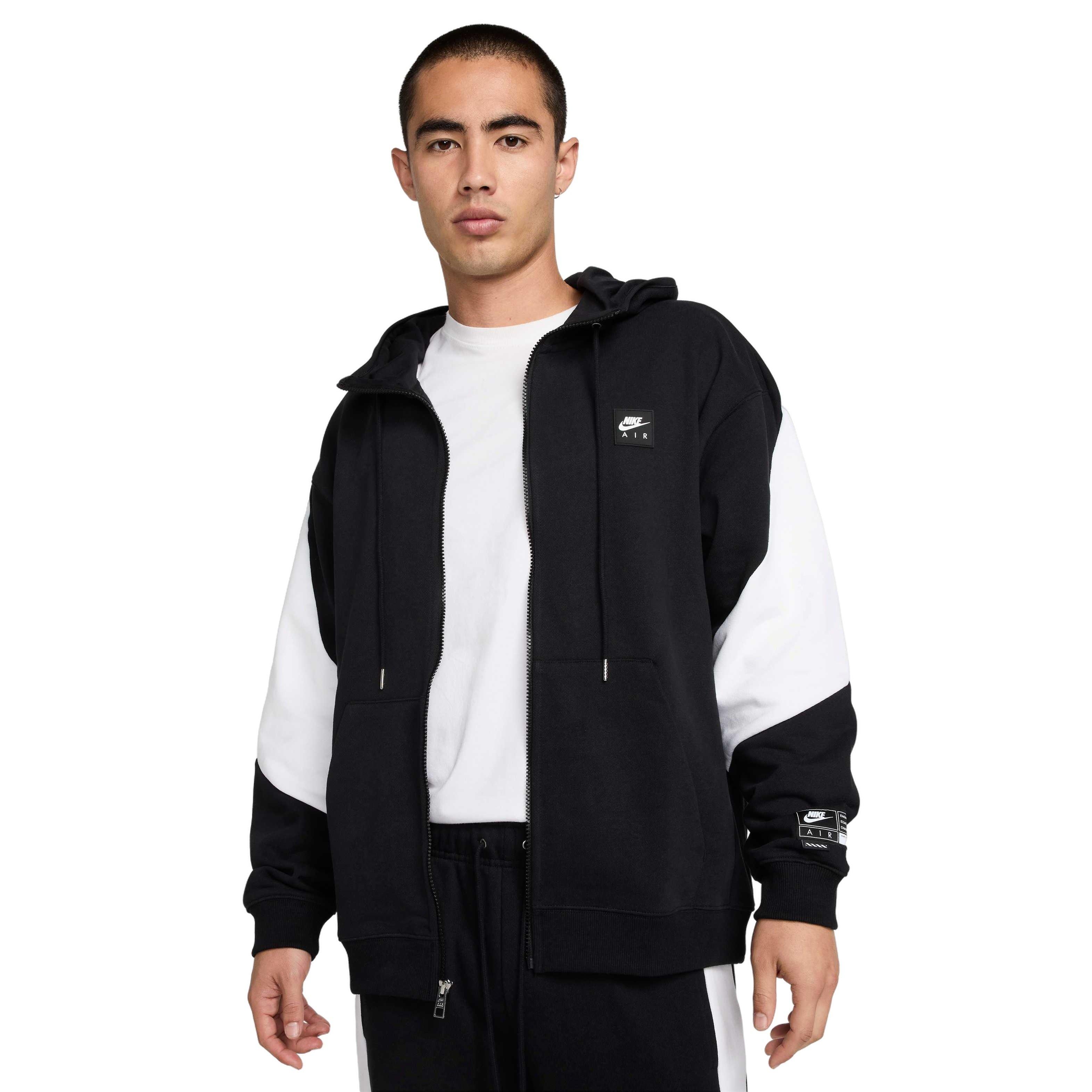Nike Air Men's Full-Zip Fleece Jacket - BLACK Thumbnail View 1