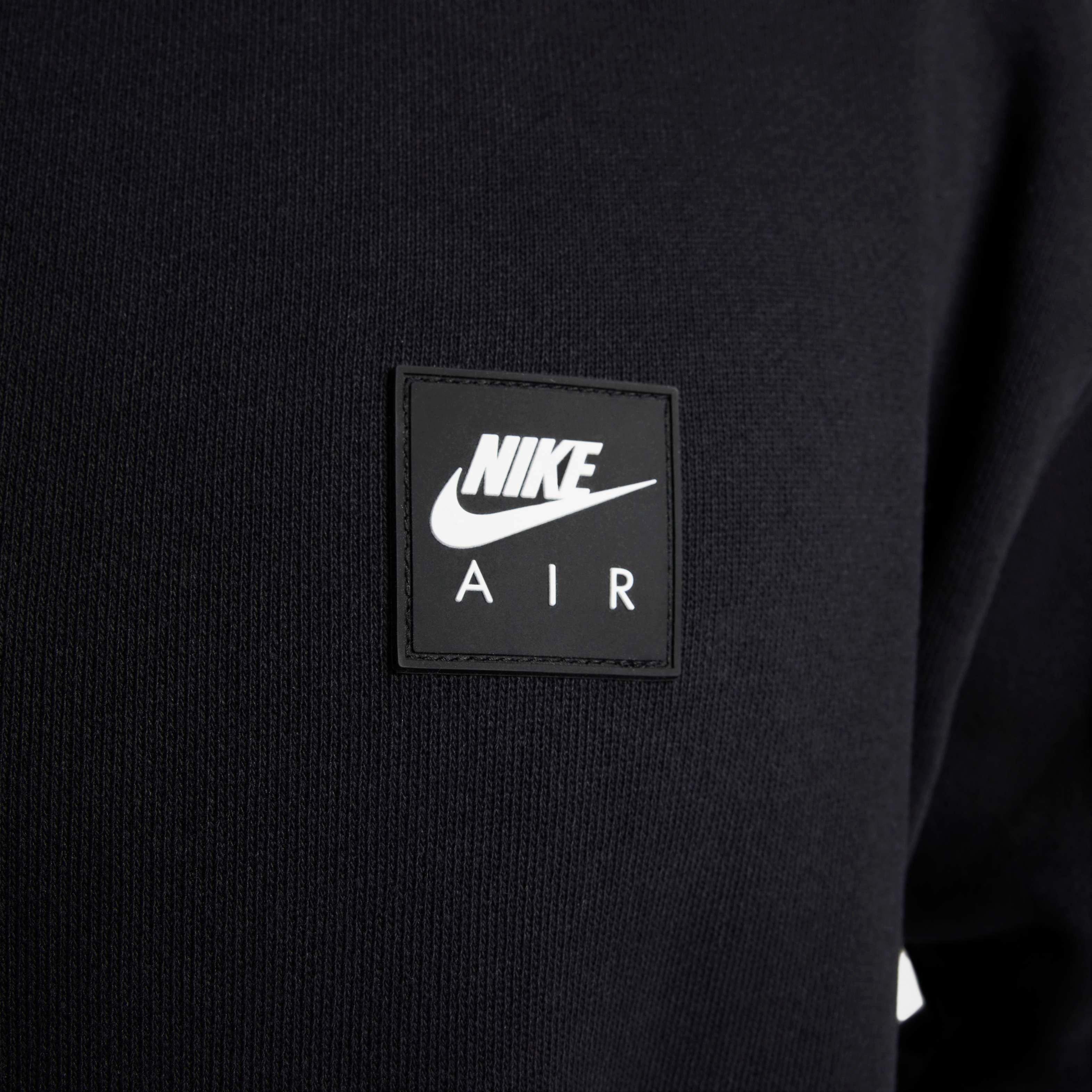 Nike Air Men's Full-Zip Fleece Jacket - BLACK Thumbnail View 4