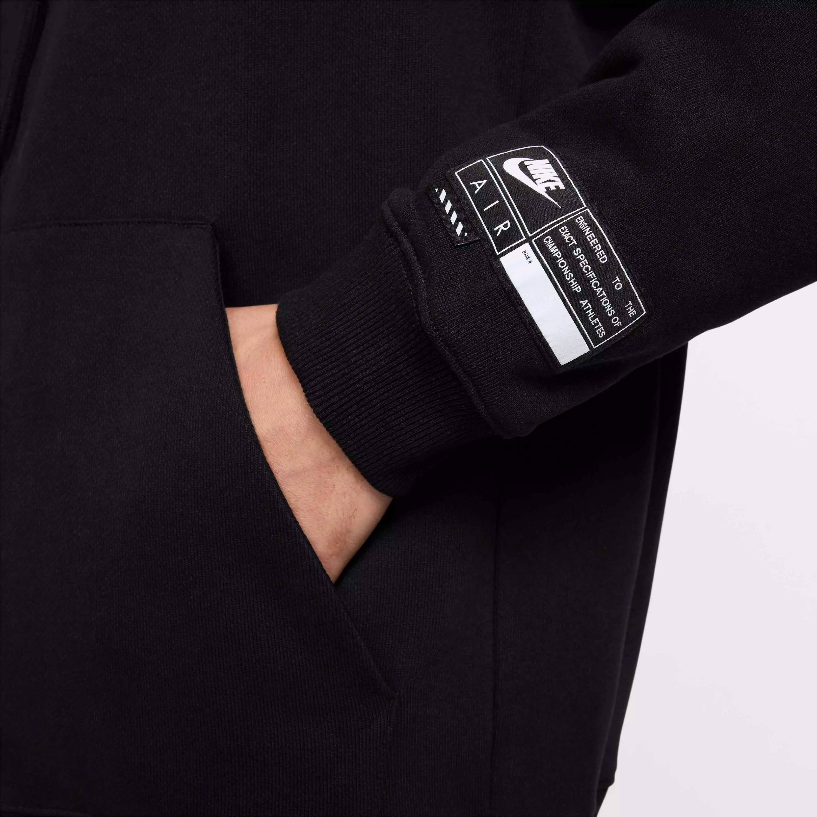 Nike Air Men's Full-Zip Fleece Jacket - BLACK