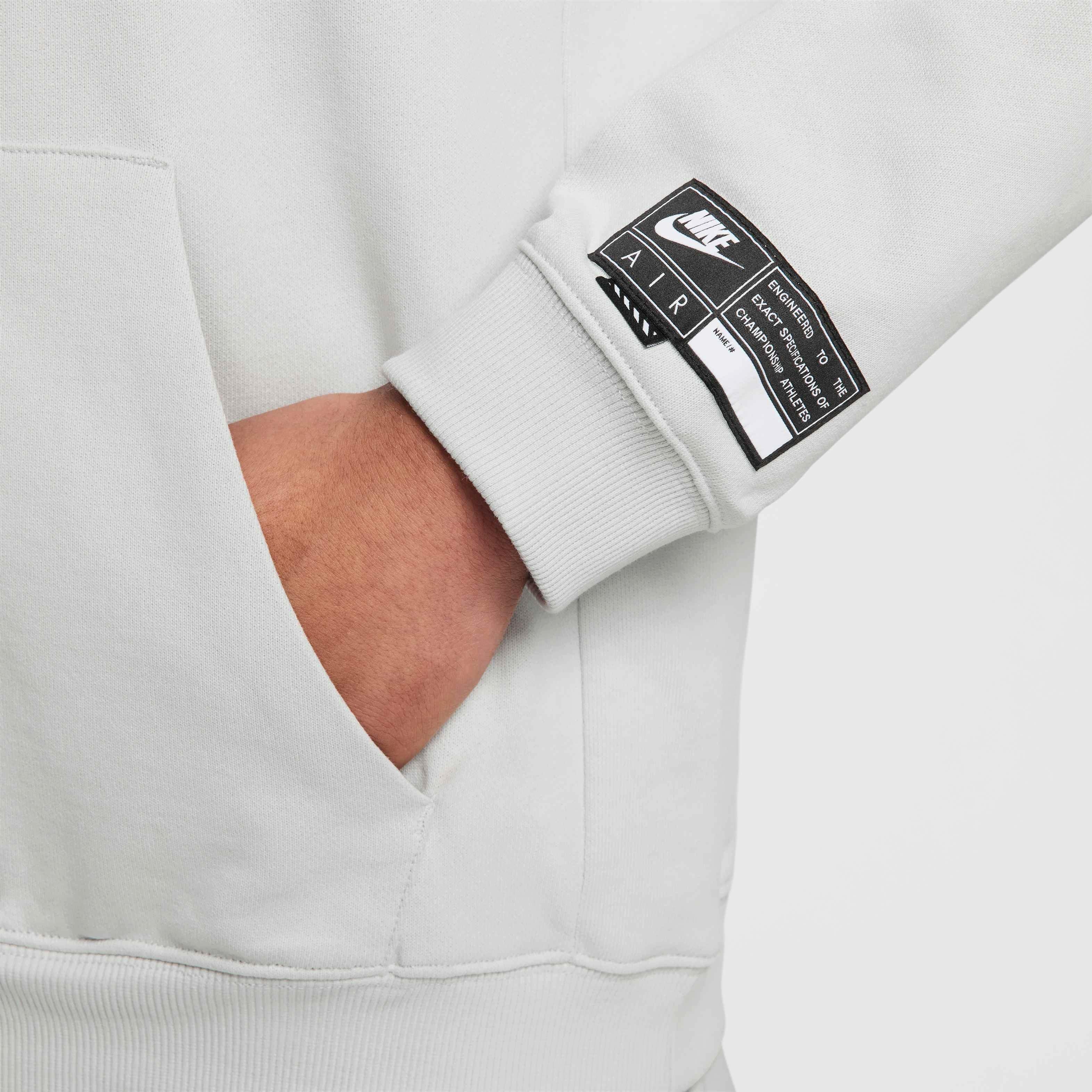 Nike Air Men's Full-Zip Fleece Jacket - GREY Thumbnail View 5