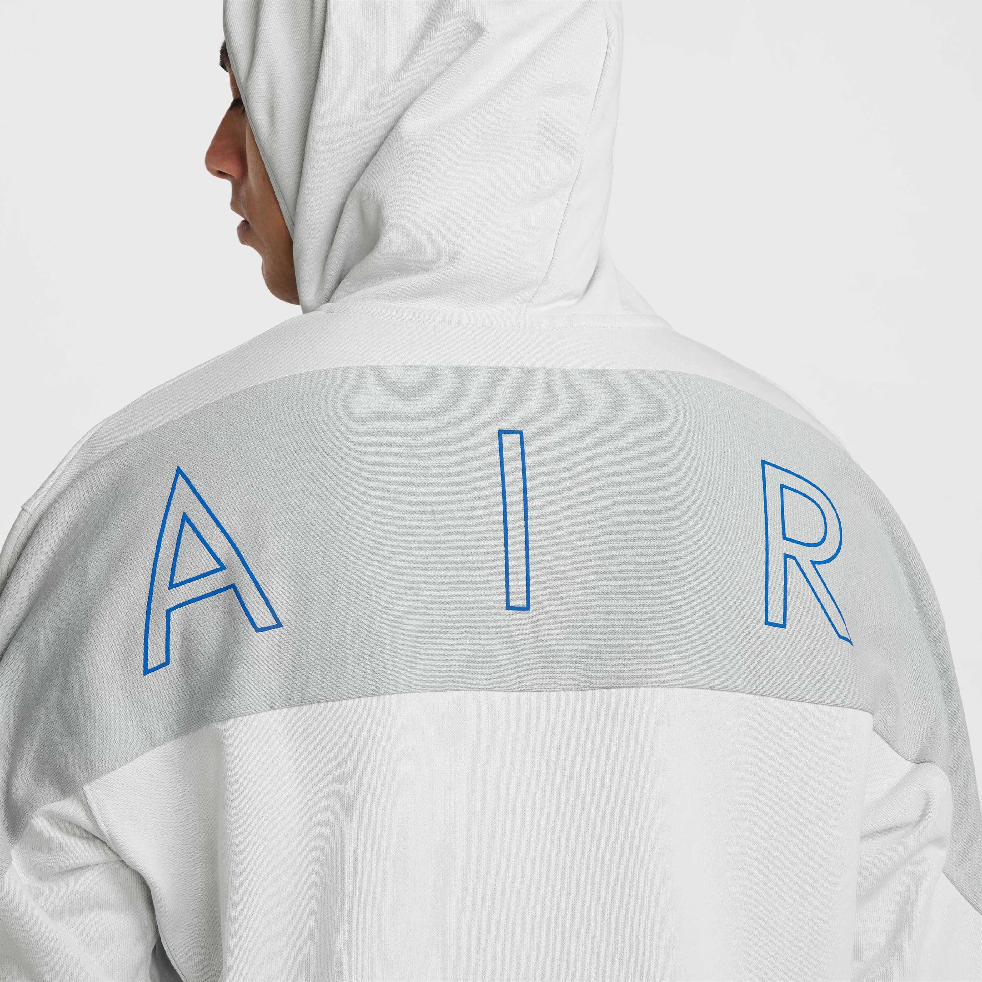 Nike Air Men's Full-Zip Fleece Jacket - GREY Thumbnail View 6