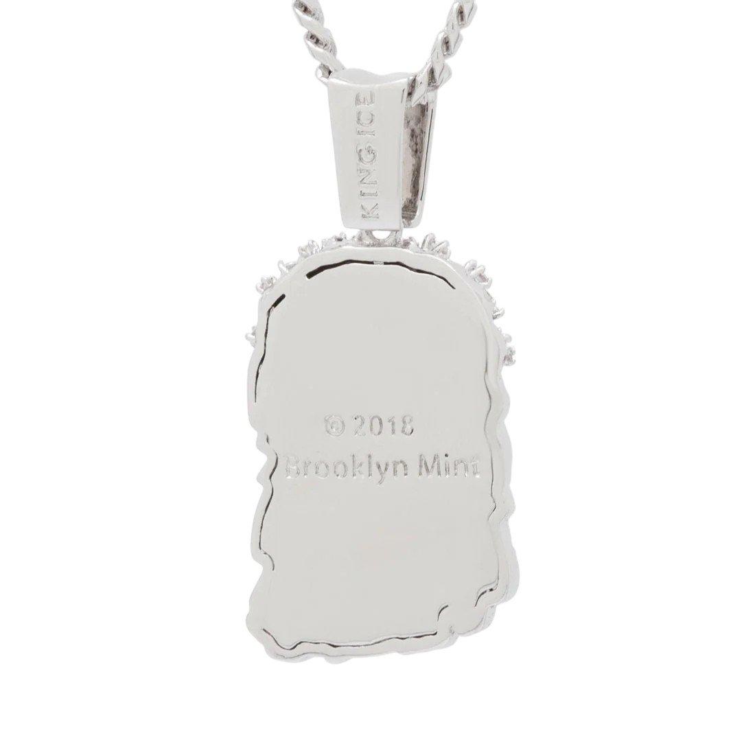 King Ice x Notorious B.I.G.-Biggie Jesus Necklace - WHITE GOLD