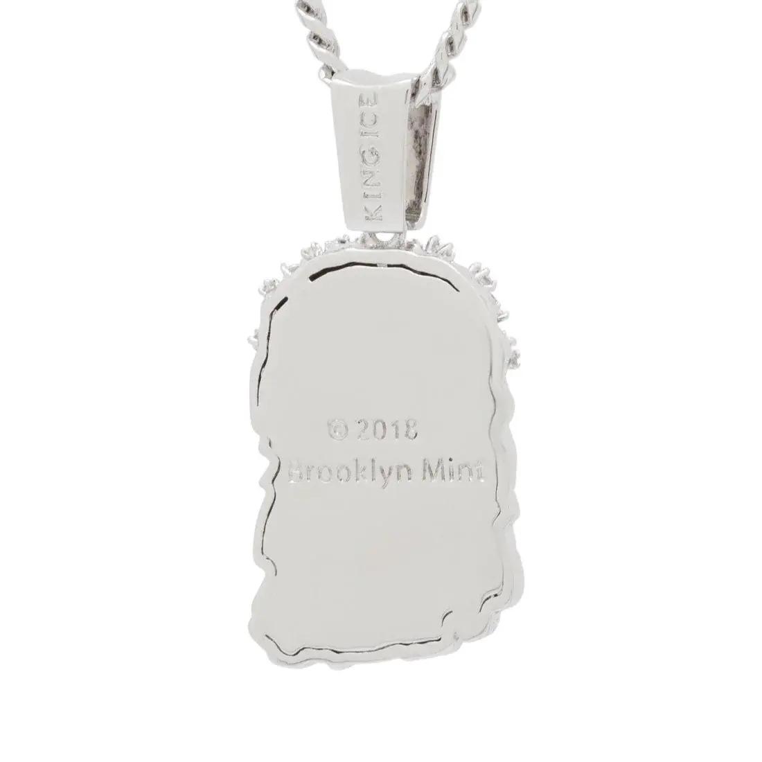 King Ice x Notorious B.I.G.-Biggie Jesus Necklace - WHITE GOLD