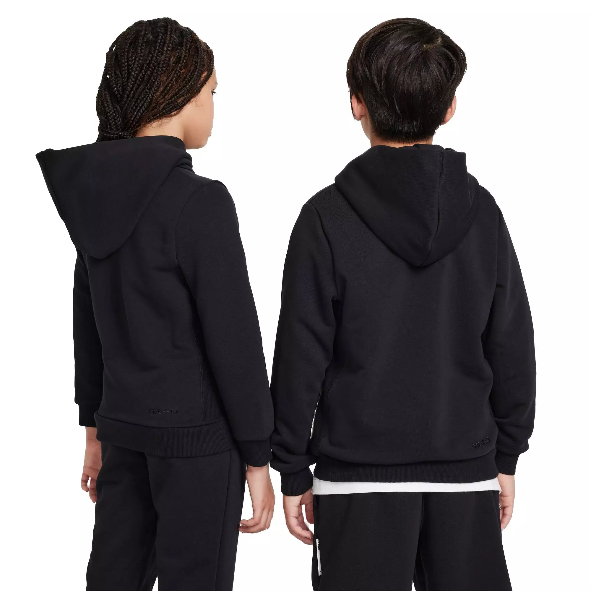 Nike Big Kids' Standard Issue Dri-FIT Fleece Basketball Hoodie - BLACK