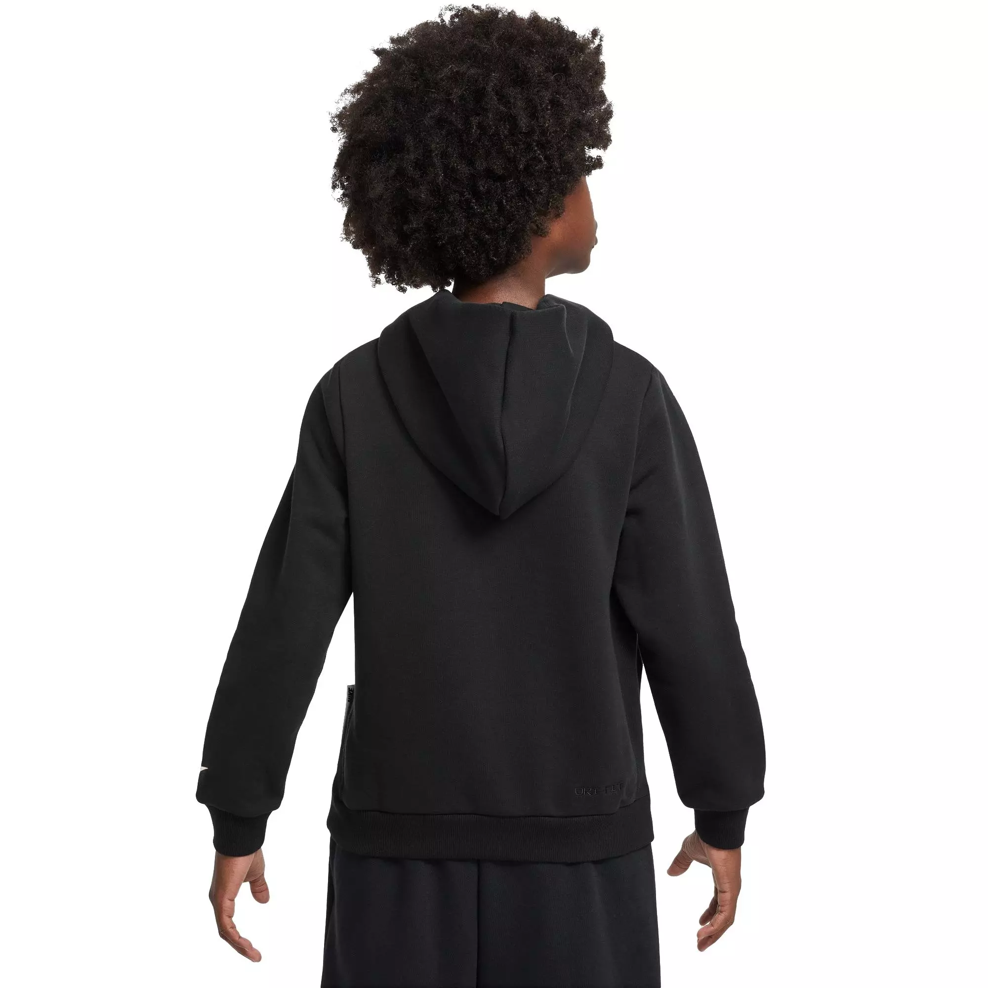 Nike Big Kids' Standard Issue Dri-FIT Fleece Basketball Hoodie - BLACK