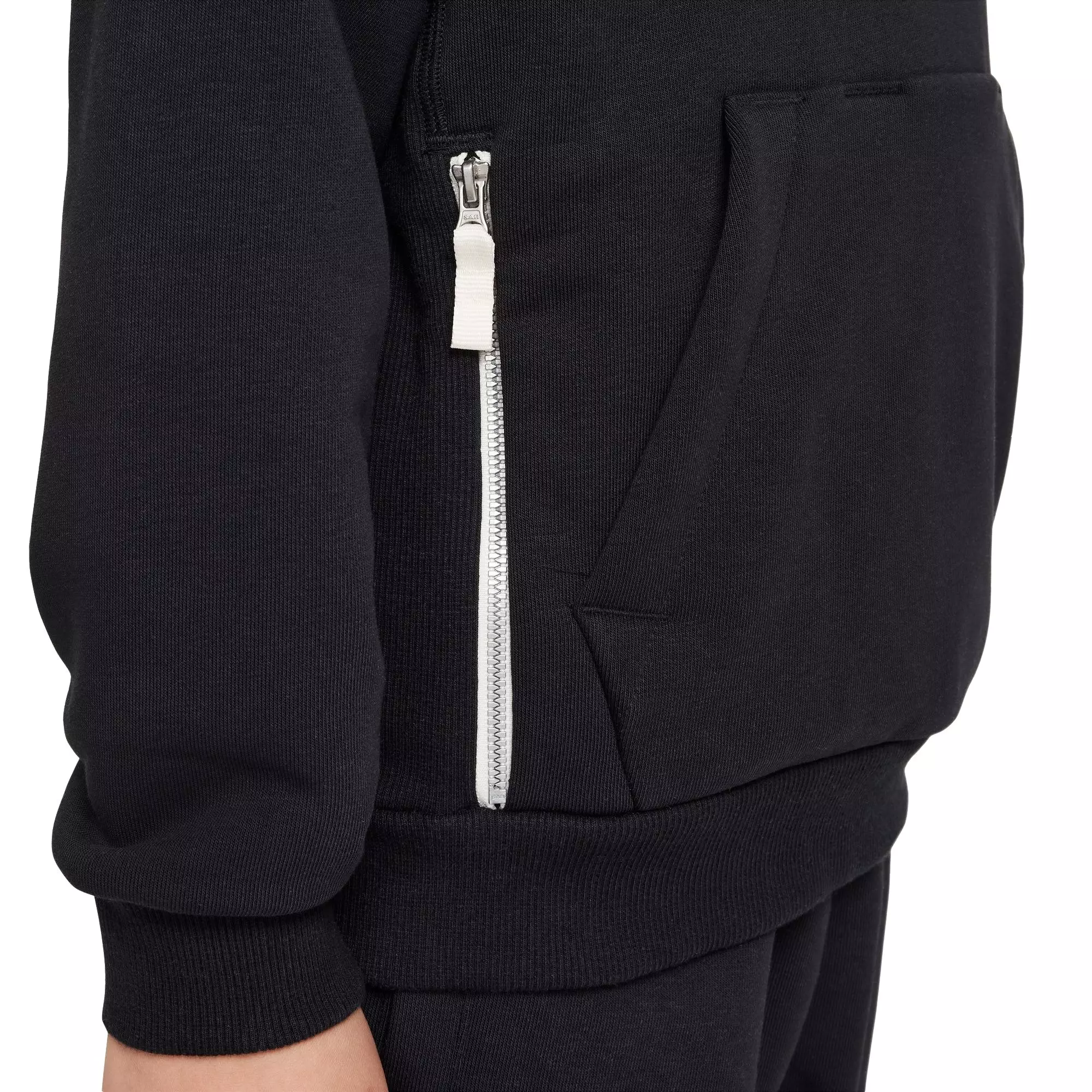 Nike Big Kids' Standard Issue Dri-FIT Fleece Basketball Hoodie - BLACK