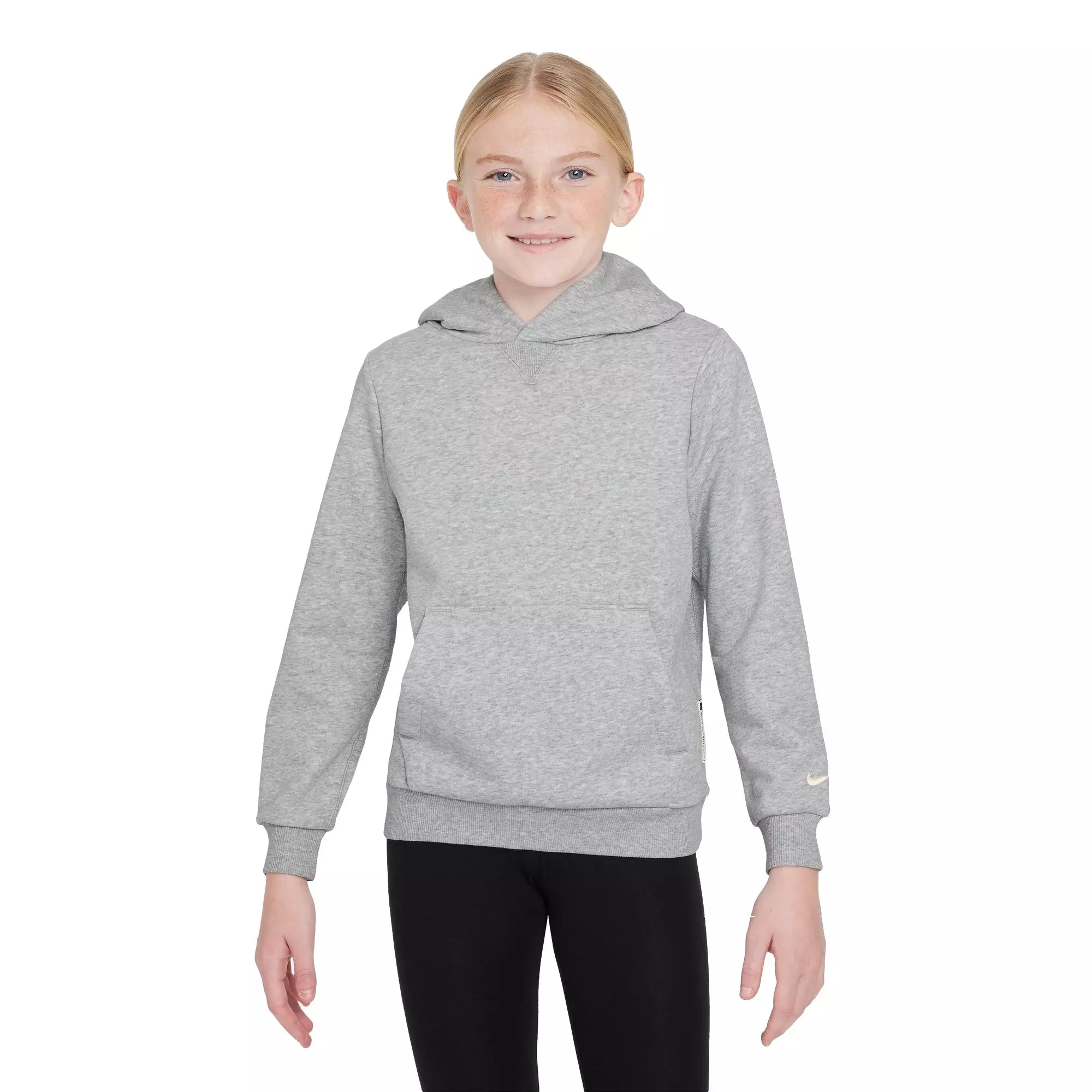 Nike Big Kids' Standard Issue Dri-FIT Fleece Basketball Hoodie - GREY